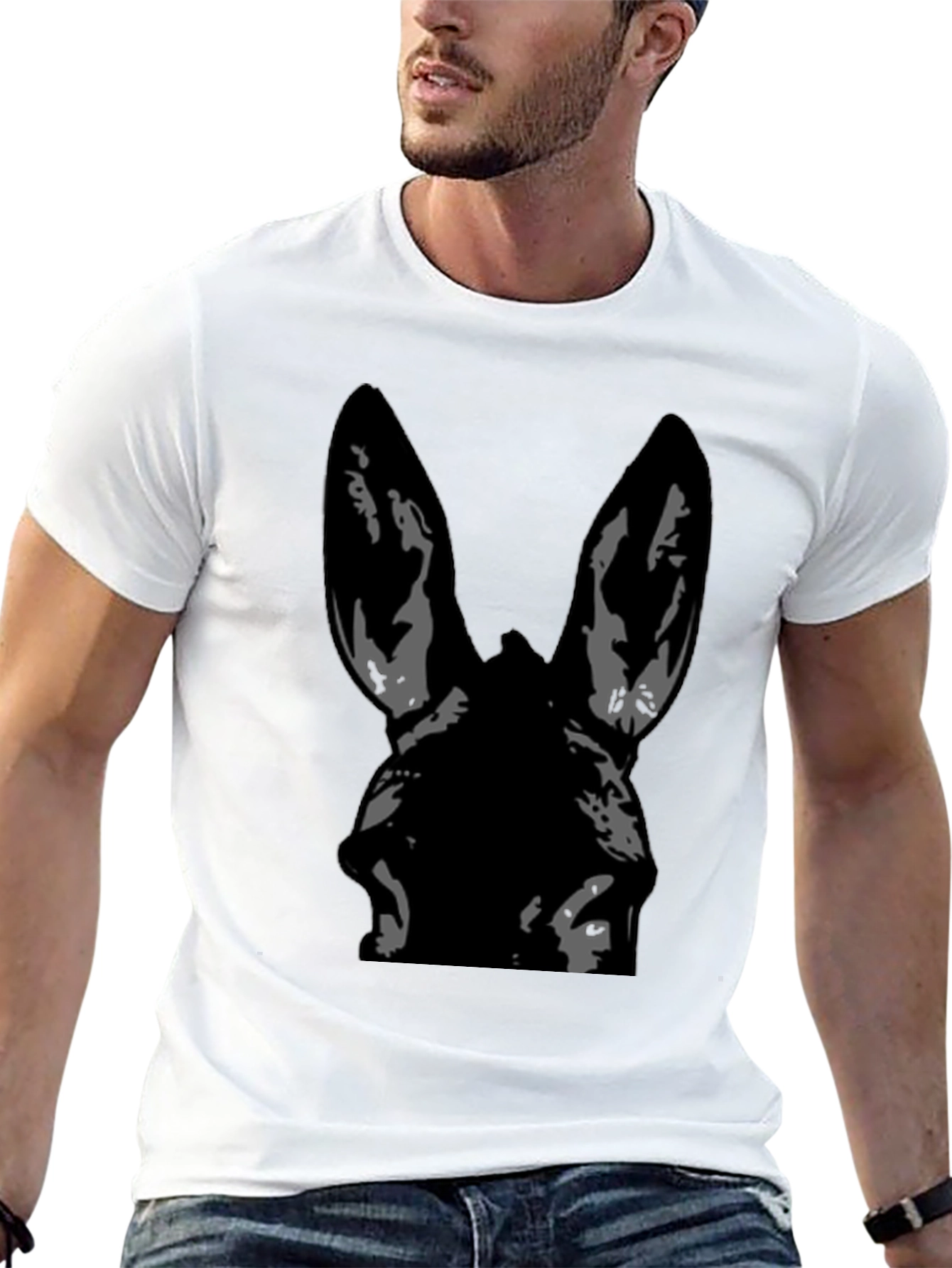 Donkey Graphic Tee - Black Cotton T-Shirt