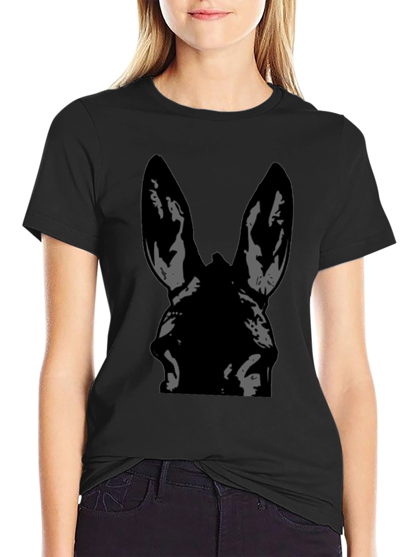 Donkey Graphic Tee - Black Cotton T-Shirt
