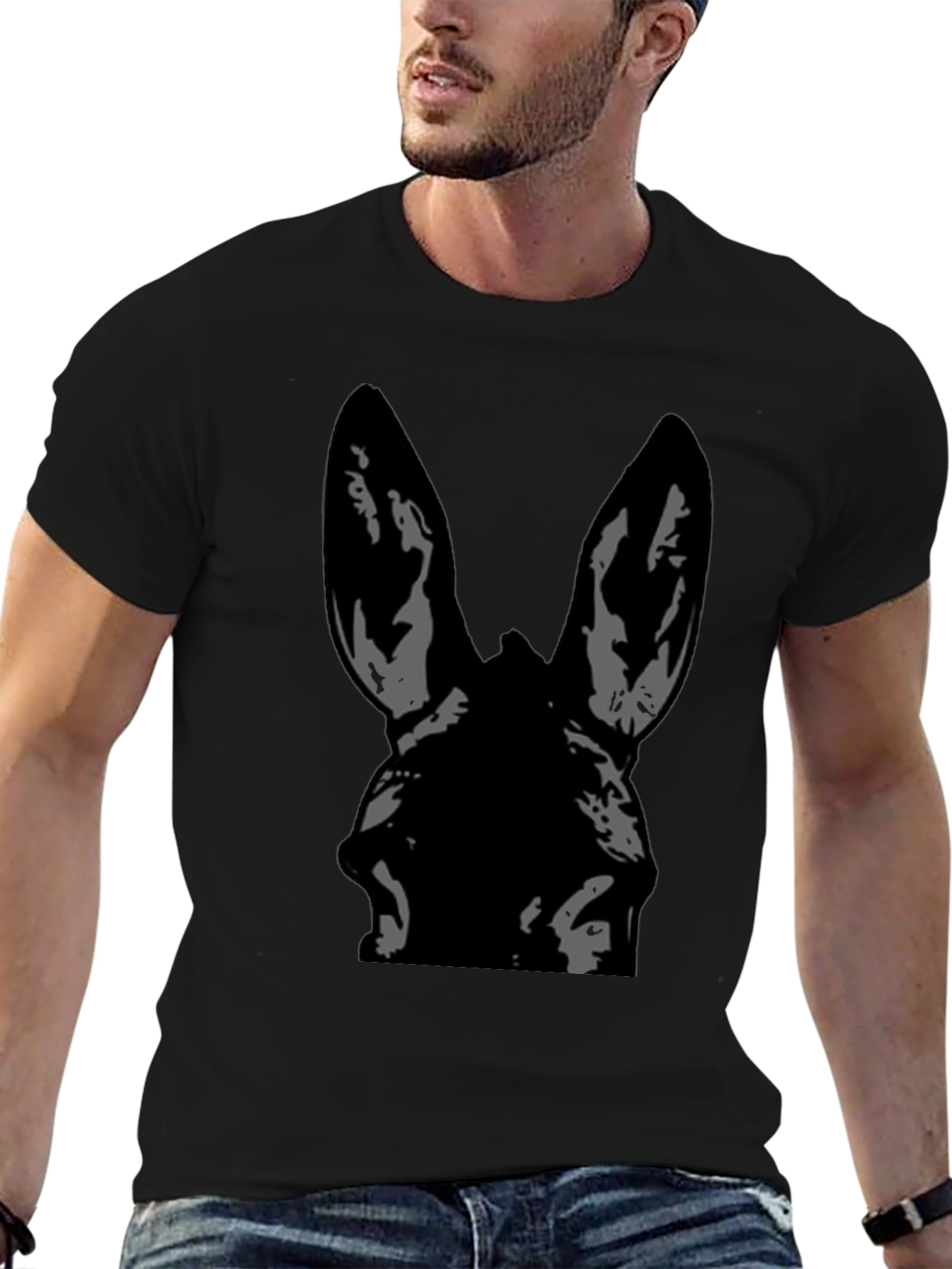 Donkey Graphic Tee - Black Cotton T-Shirt