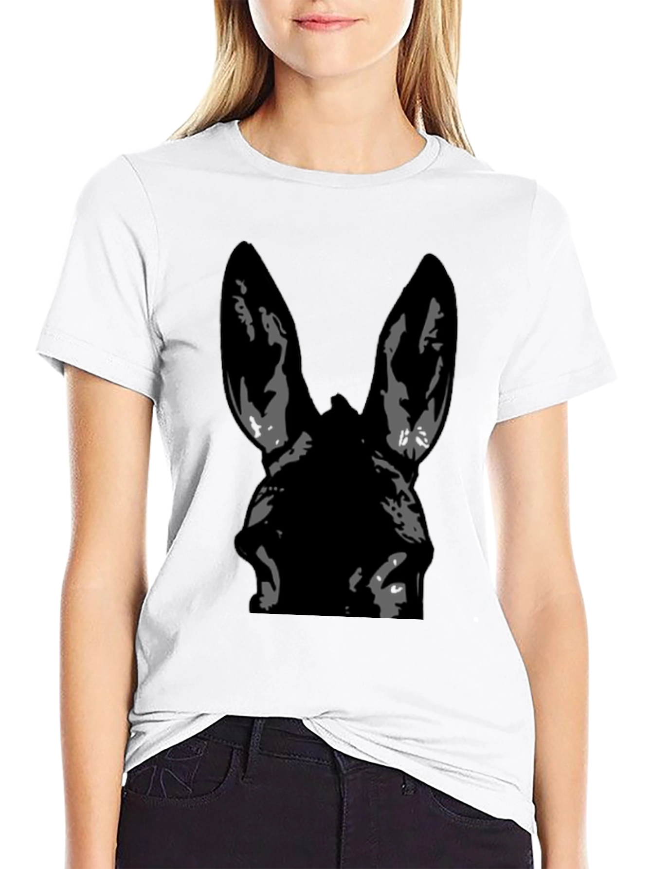Donkey Graphic Tee - Black Cotton T-Shirt