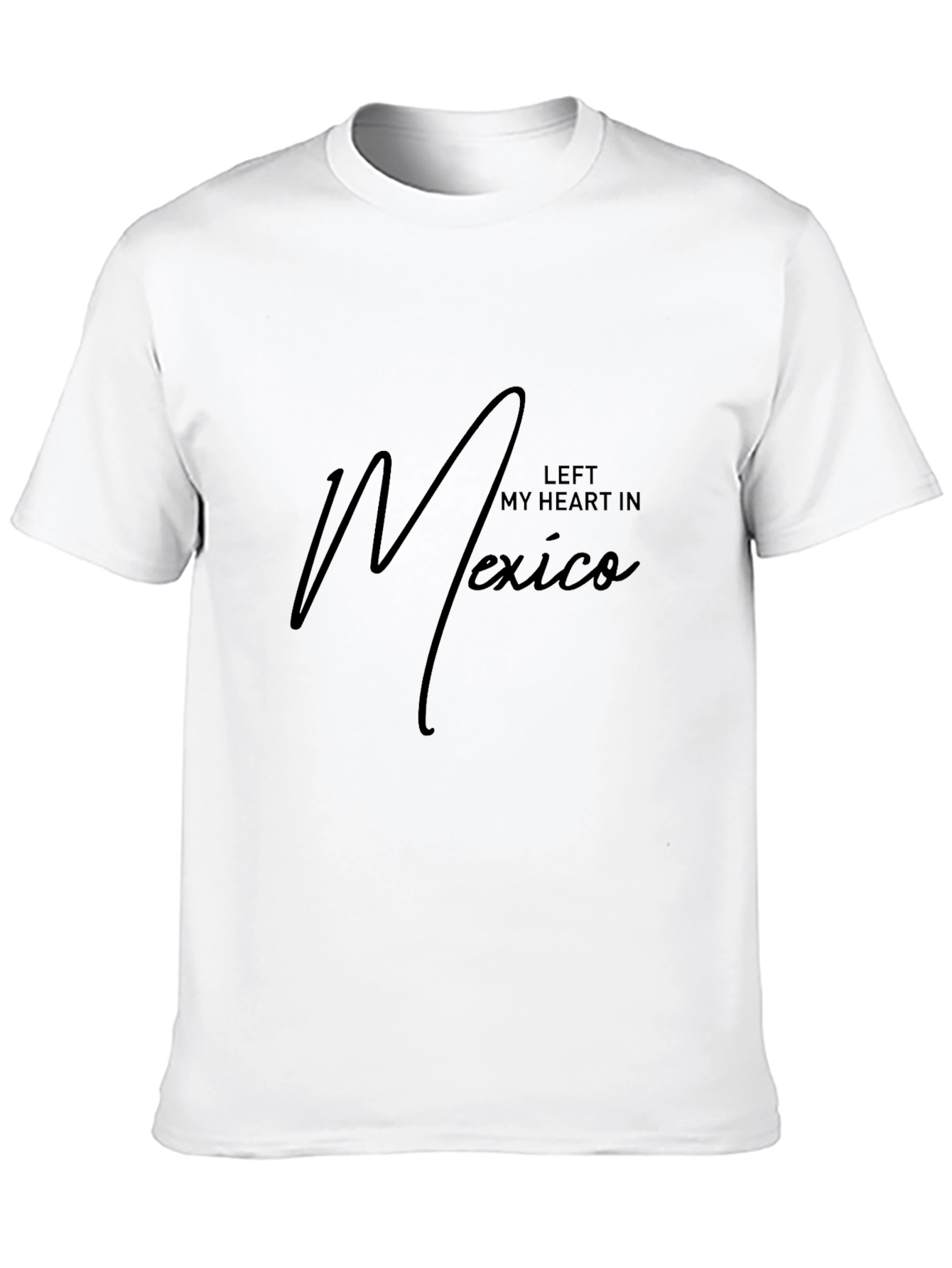 Left My Heart in Mexico Black Graphic Tee
