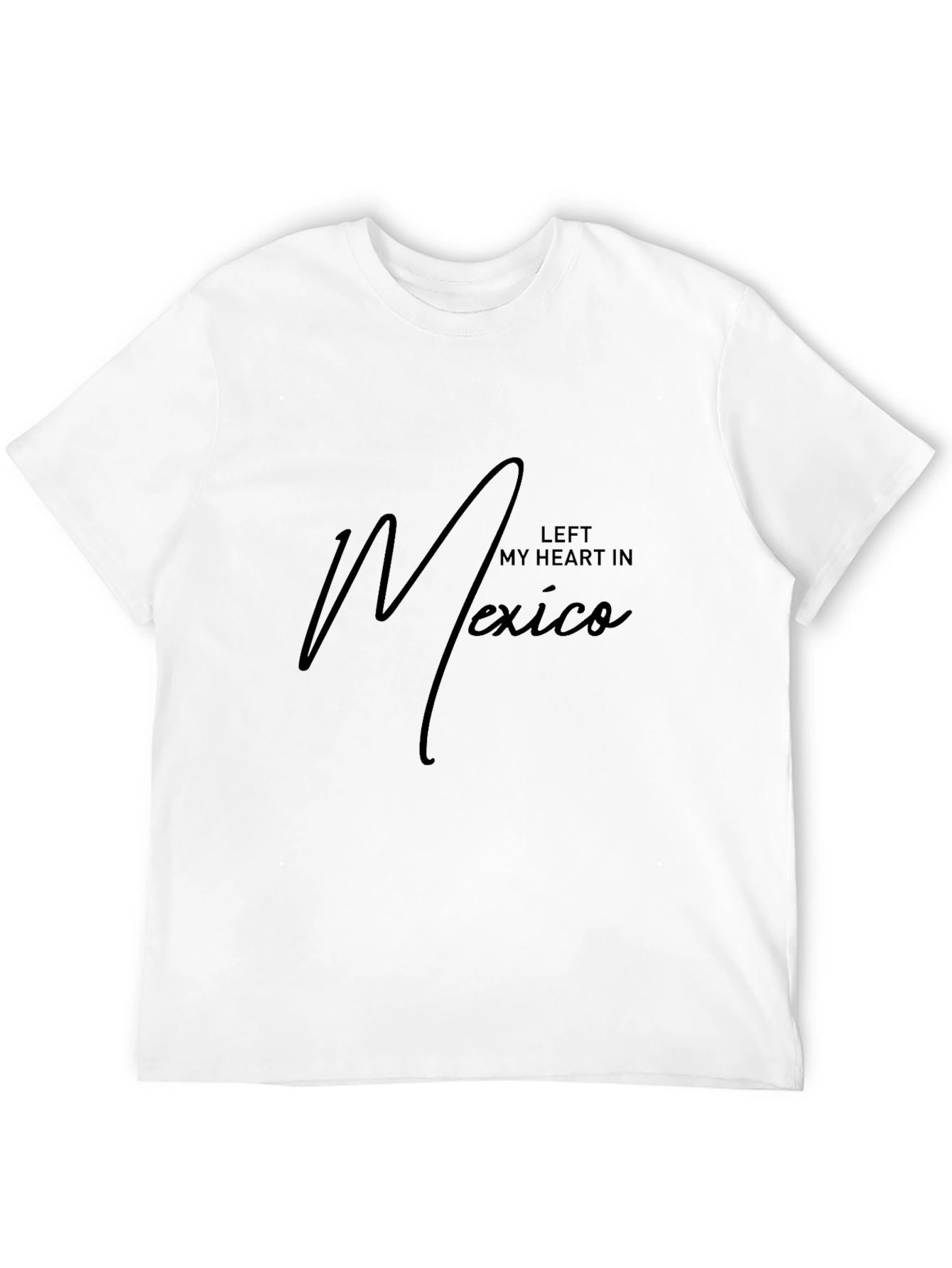 Left My Heart in Mexico Black Graphic Tee
