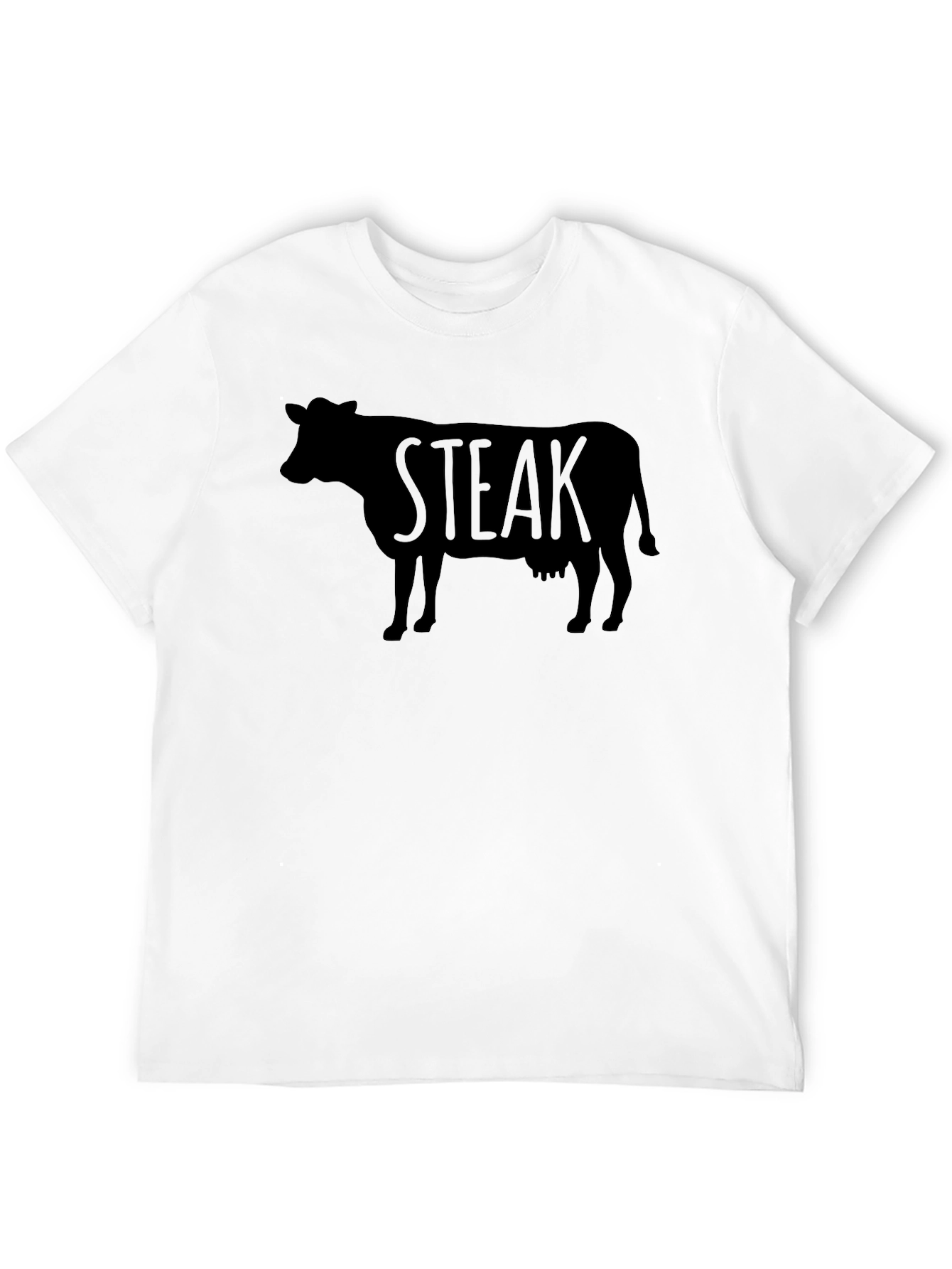 Steak Cow Graphic Tee - Black