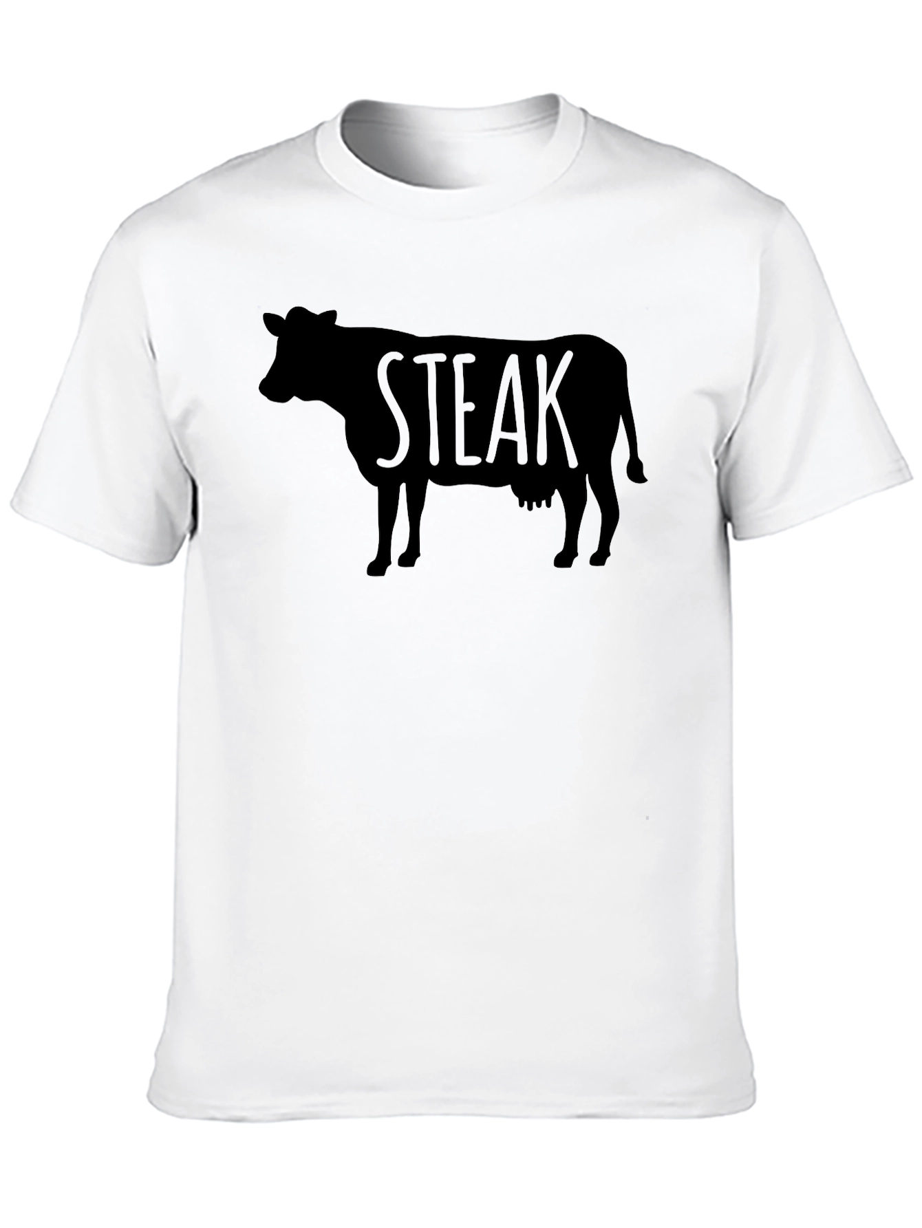 Steak Cow Graphic Tee - Black