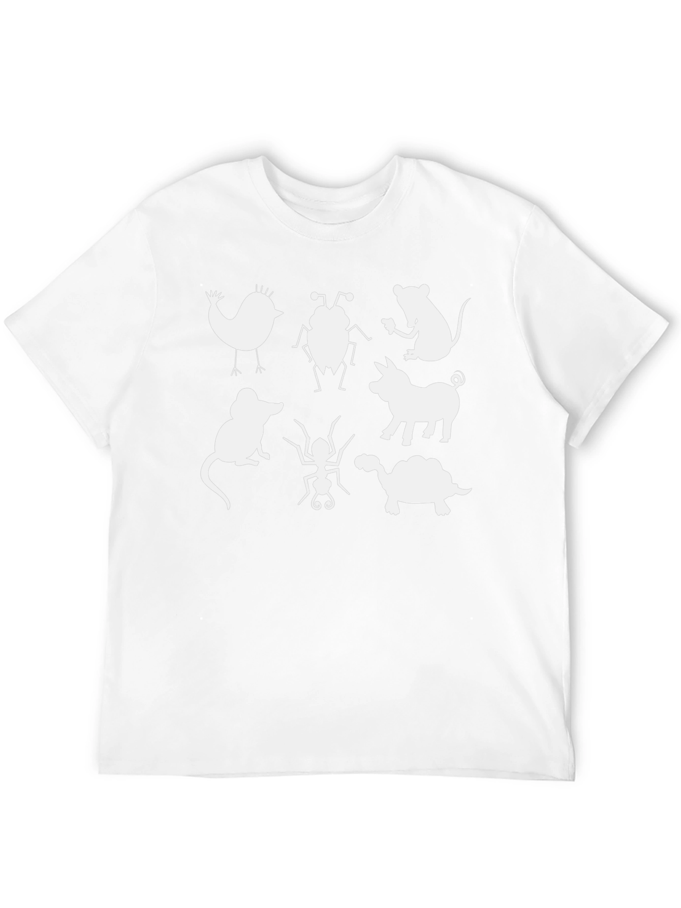 Animal Silhouette Graphic Tee - Quirky Black T-Shirt