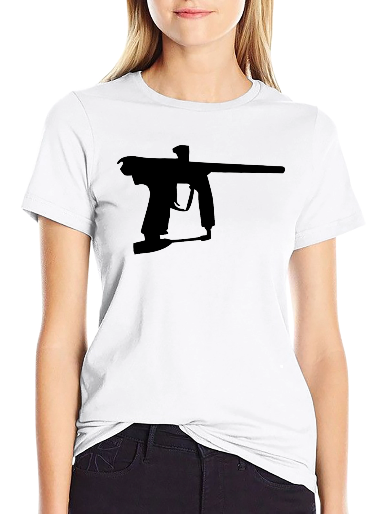 Paintball Gun Silhouette T-Shirt - Black