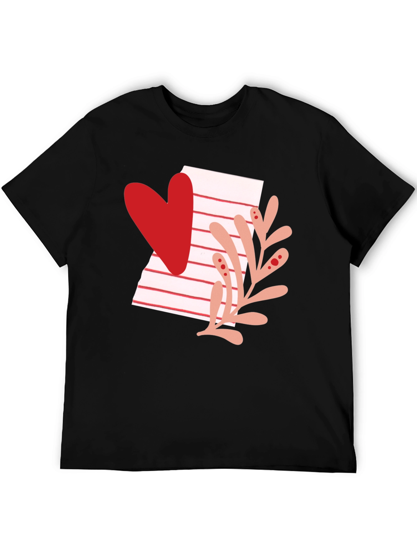 Heart & Letter T-Shirt - Stylish Valentines Day Tee
