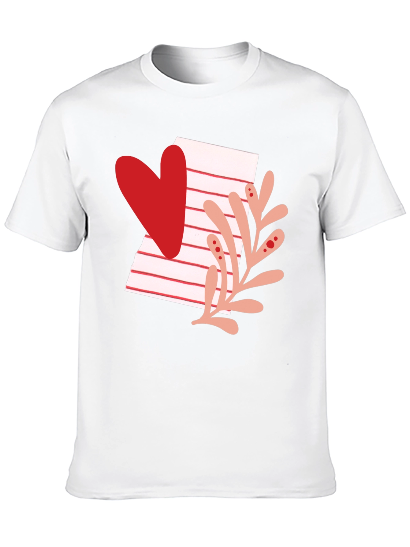 Heart & Letter T-Shirt - Stylish Valentines Day Tee