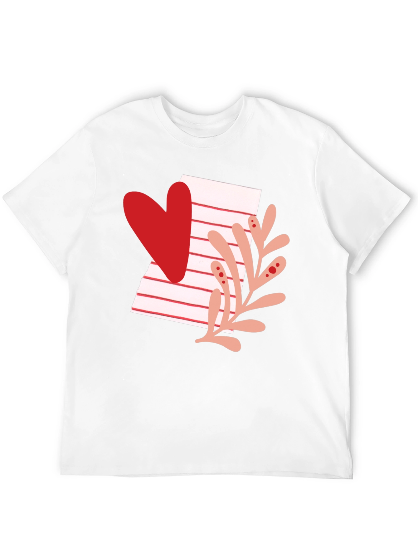 Heart & Letter T-Shirt - Stylish Valentines Day Tee