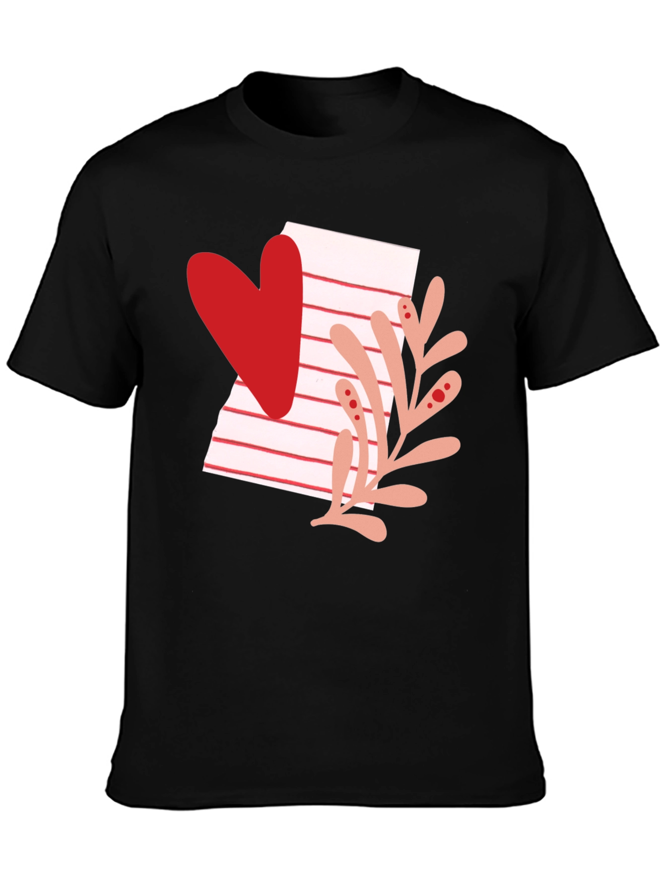 Heart & Letter T-Shirt - Stylish Valentines Day Tee
