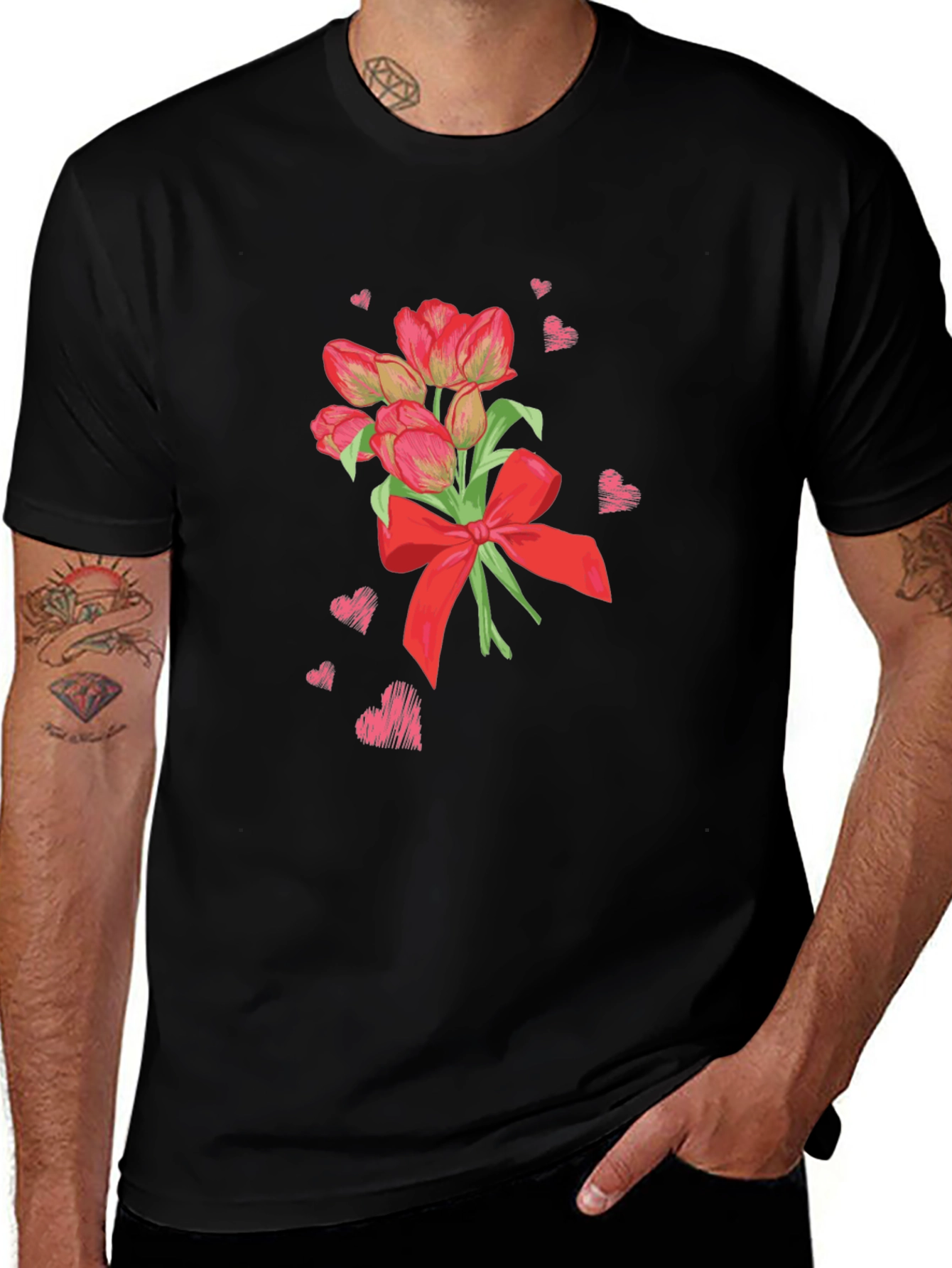 Tulip Bouquet Graphic Tee - Valentines Day Special