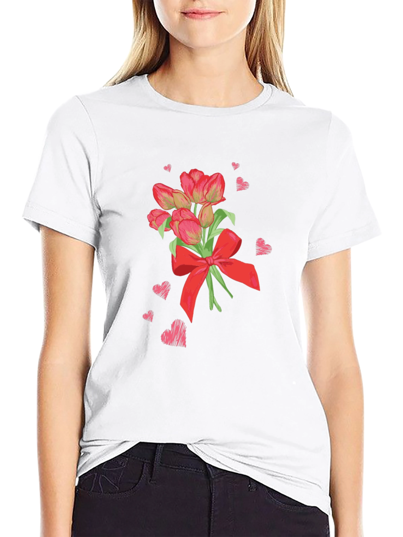 Tulip Bouquet Graphic Tee - Valentines Day Special