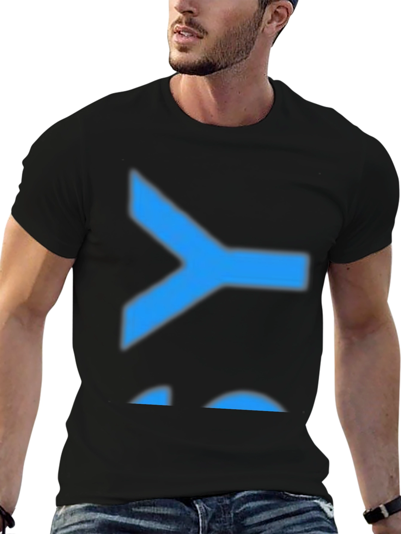 Black T-Shirt with Blue Kayi Tribe Symbol