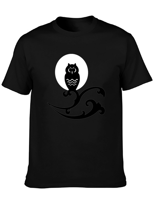 Owl Moon Graphic Tee - Mens Black T-Shirt