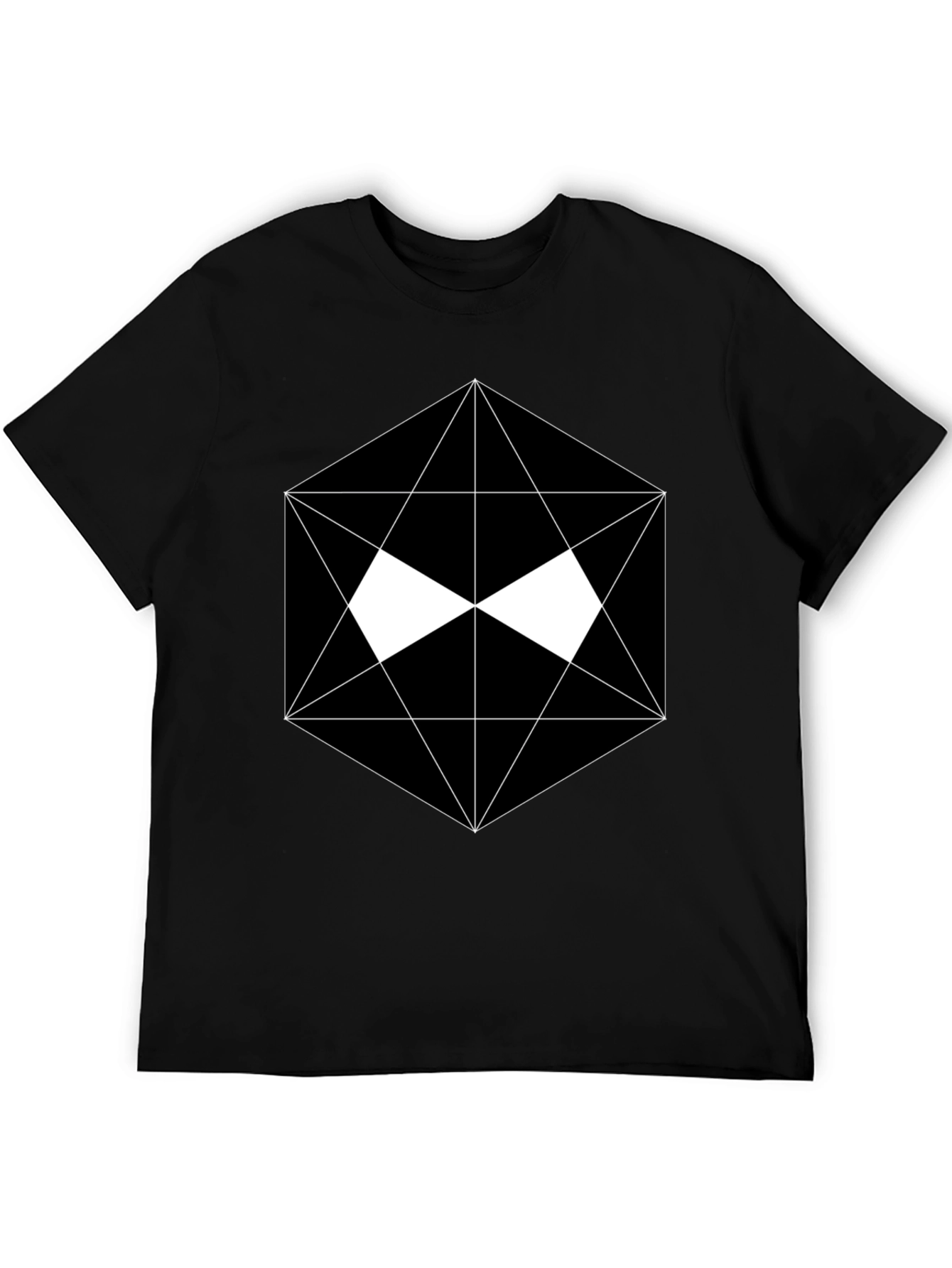 Geometric Graphic Black T-Shirt