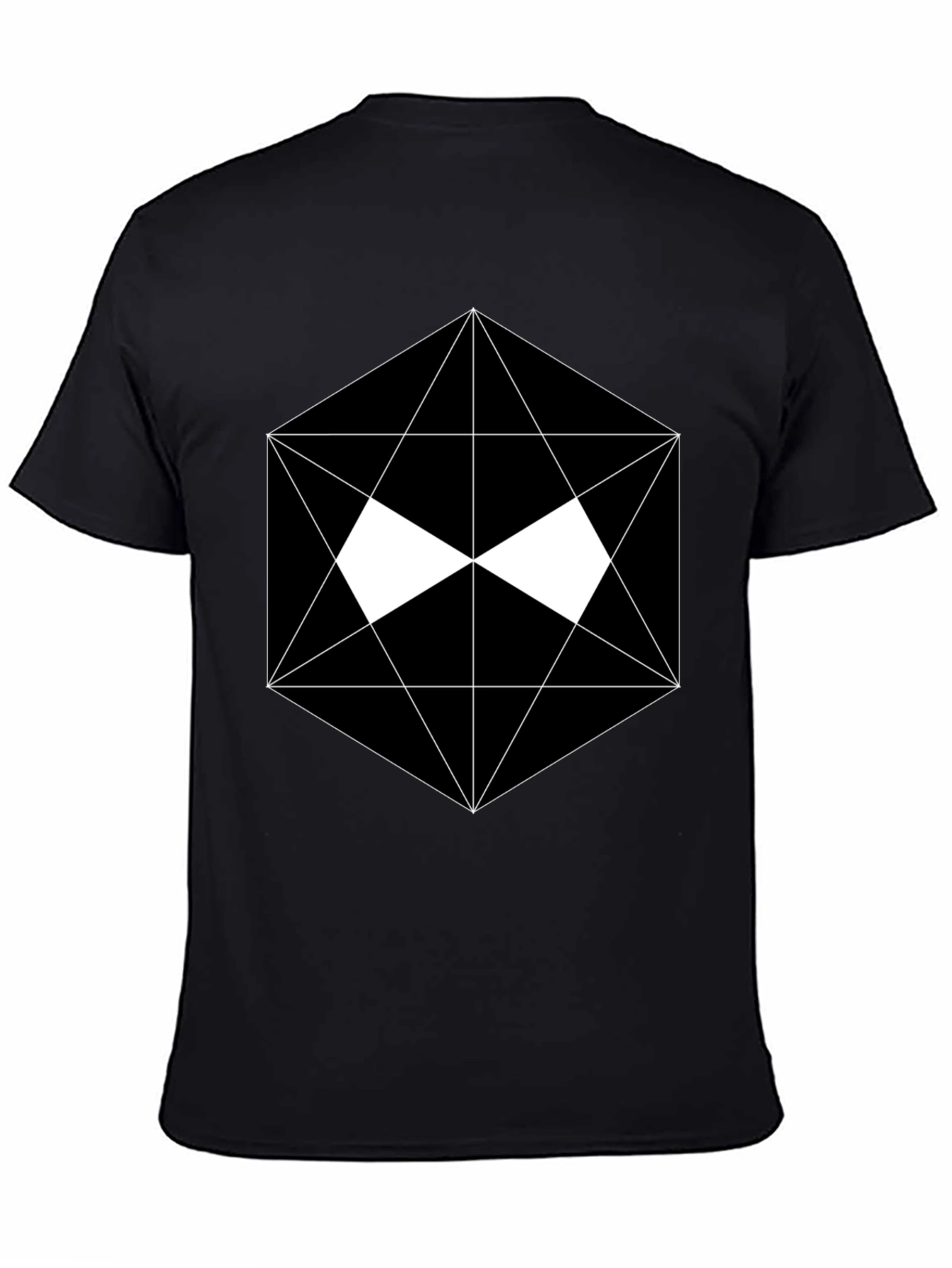 Geometric Graphic Black T-Shirt