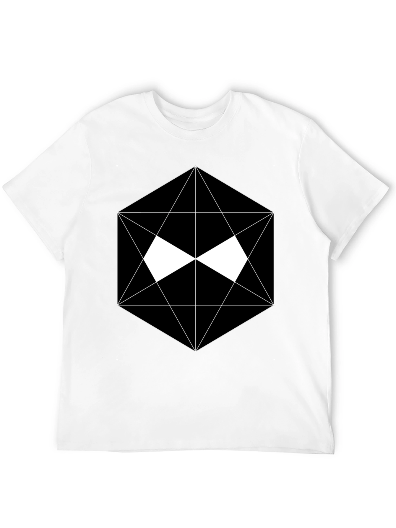 Geometric Graphic Black T-Shirt
