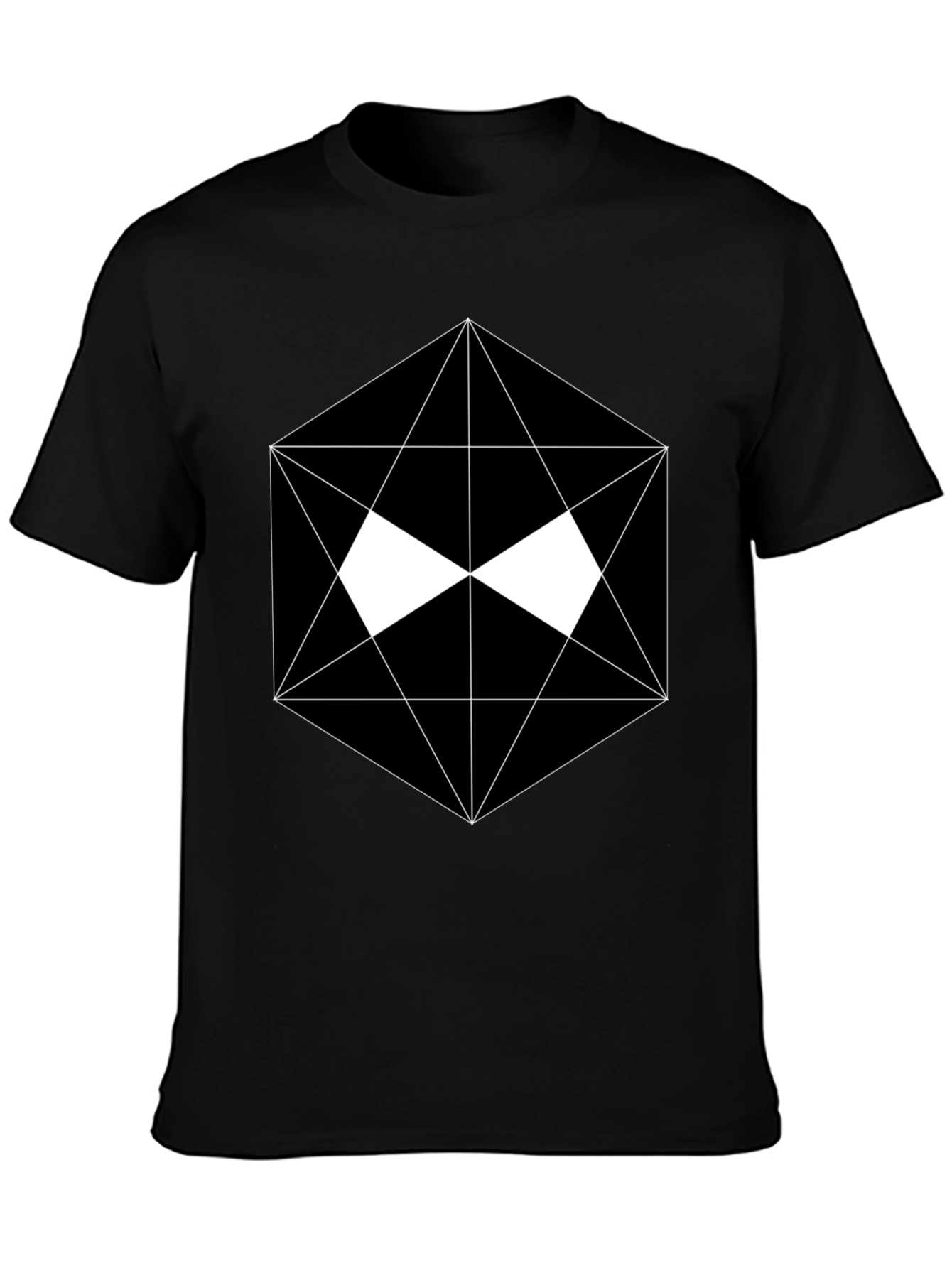 Geometric Graphic Black T-Shirt