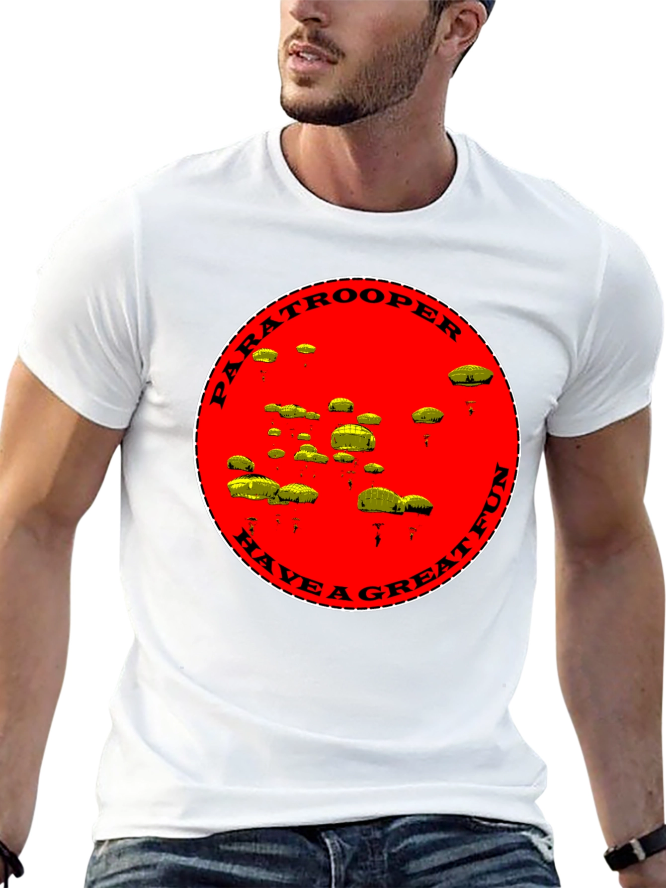 Paratrooper Have a Great Fun Black T-Shirt