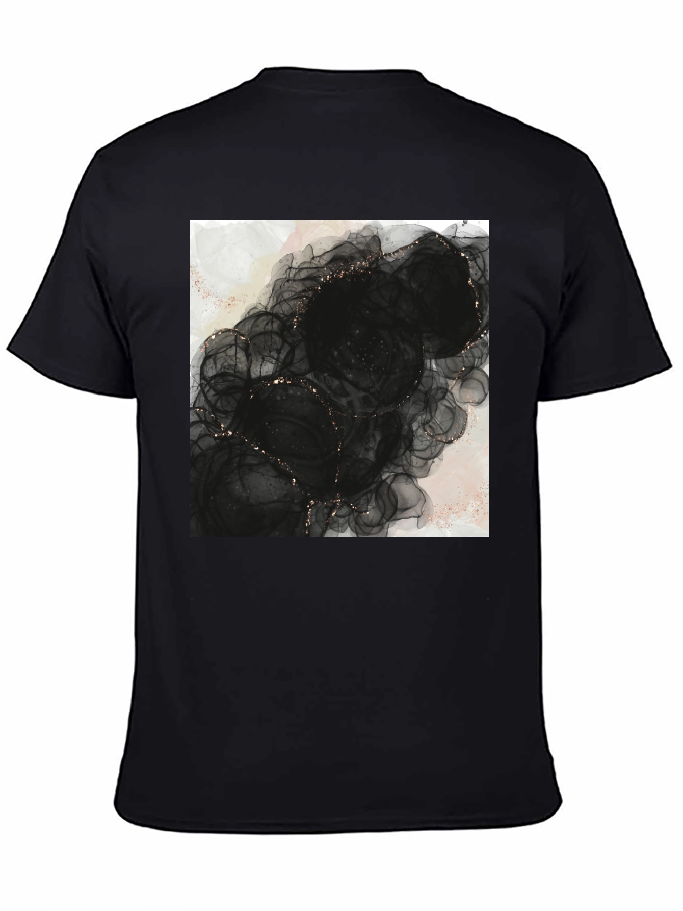 Abstract Black Floral T-Shirt