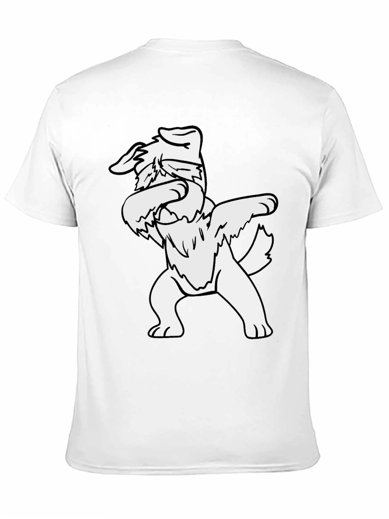 Dabbing Dog Graphic Tee - Black Cotton T-Shirt