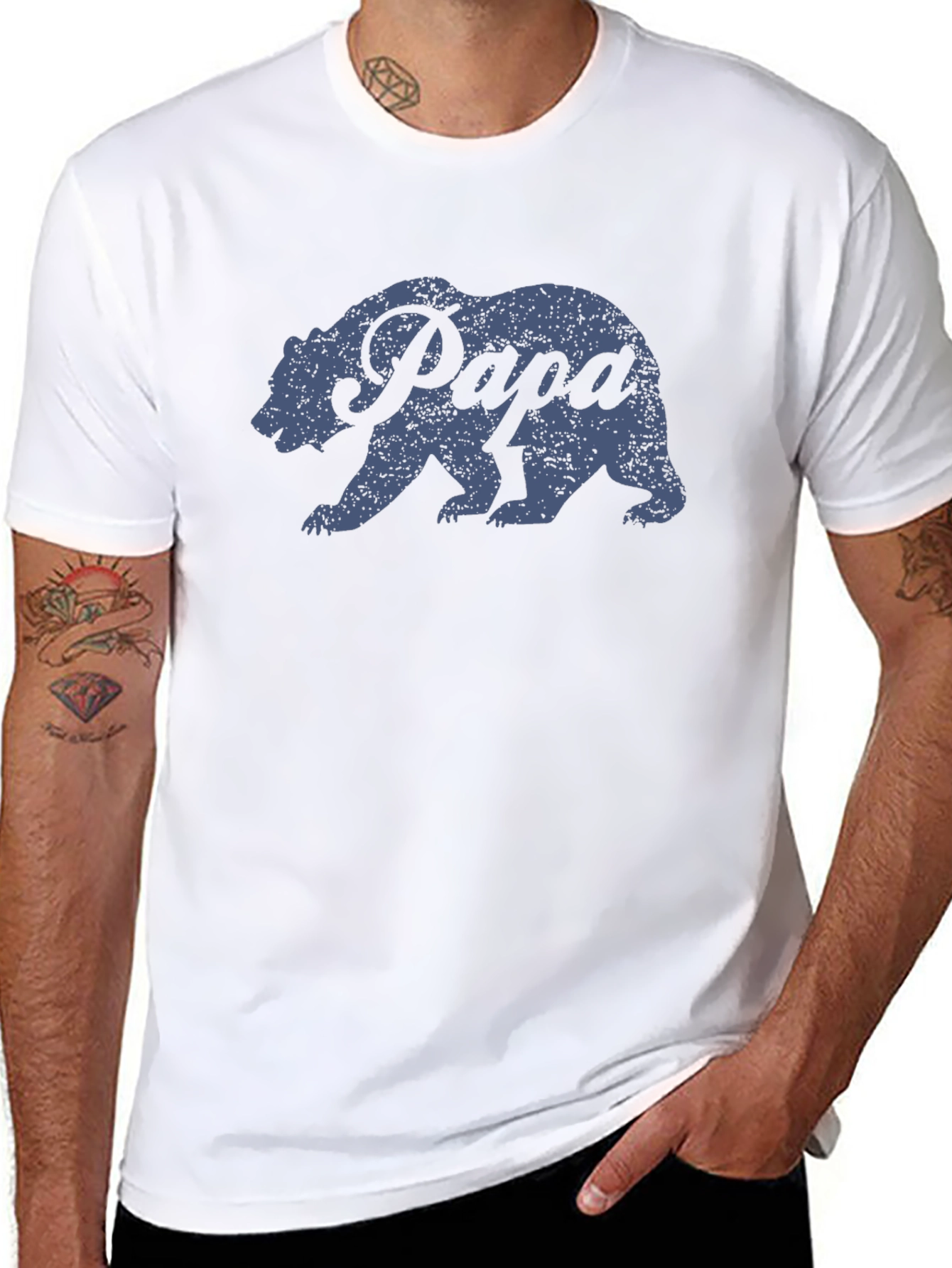 Papa Bear T-Shirt - Distressed Graphic Tee