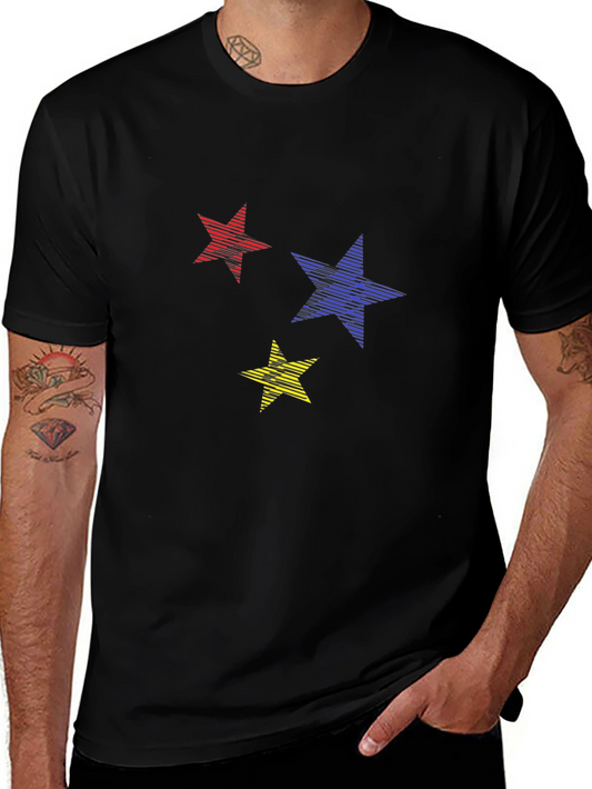 Starry Night Graphic Tee - Modern Casual Style