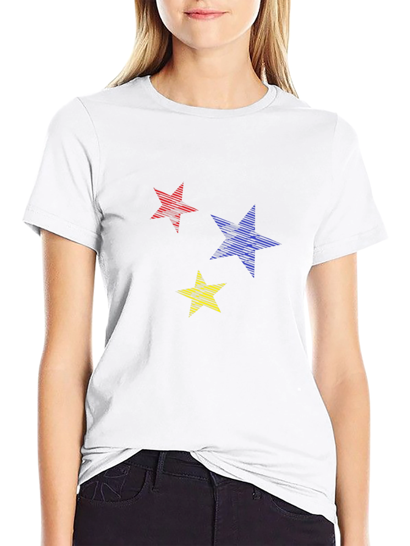 Starry Night Graphic Tee - Modern Casual Style