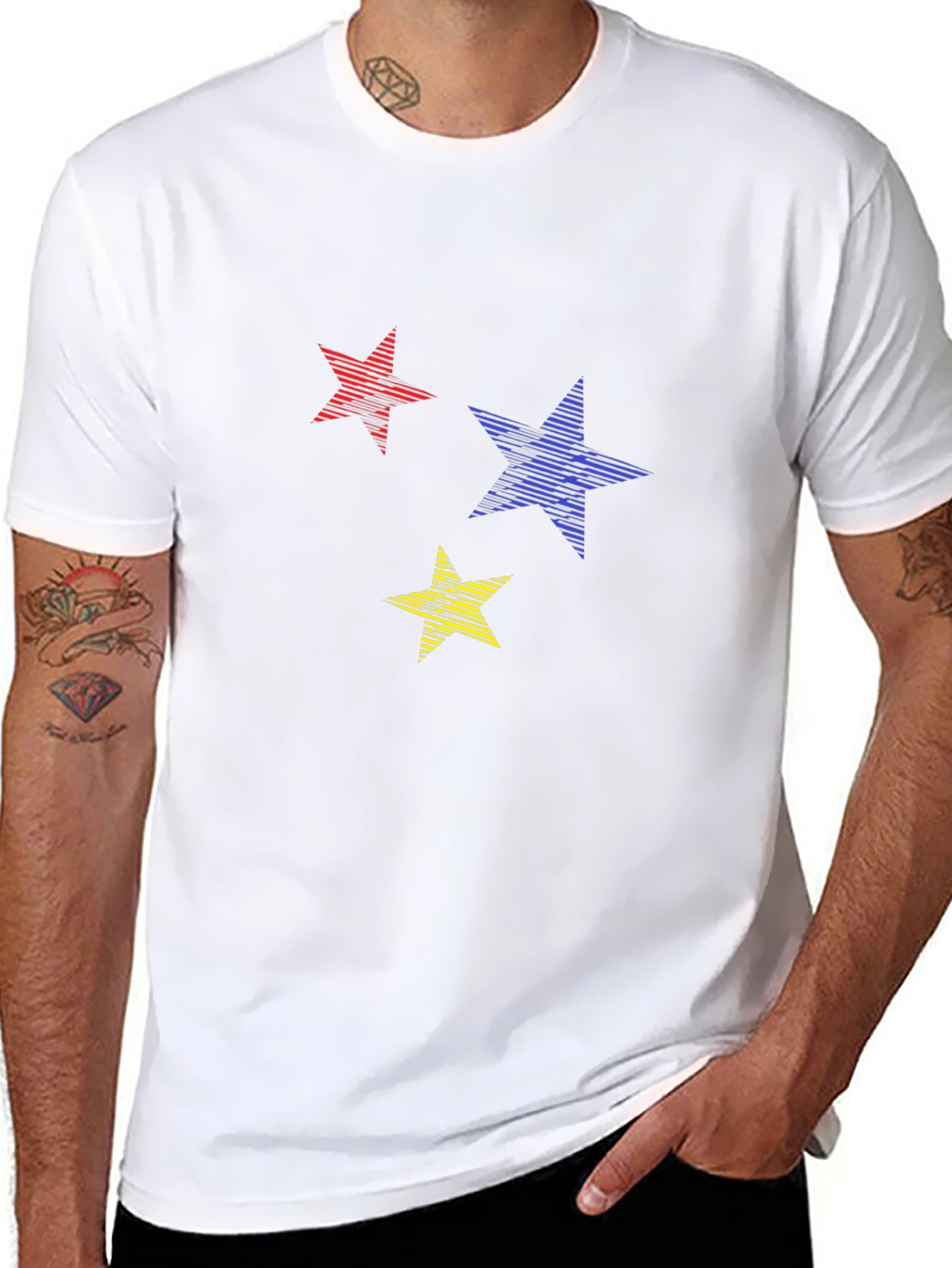 Starry Night Graphic Tee - Modern Casual Style