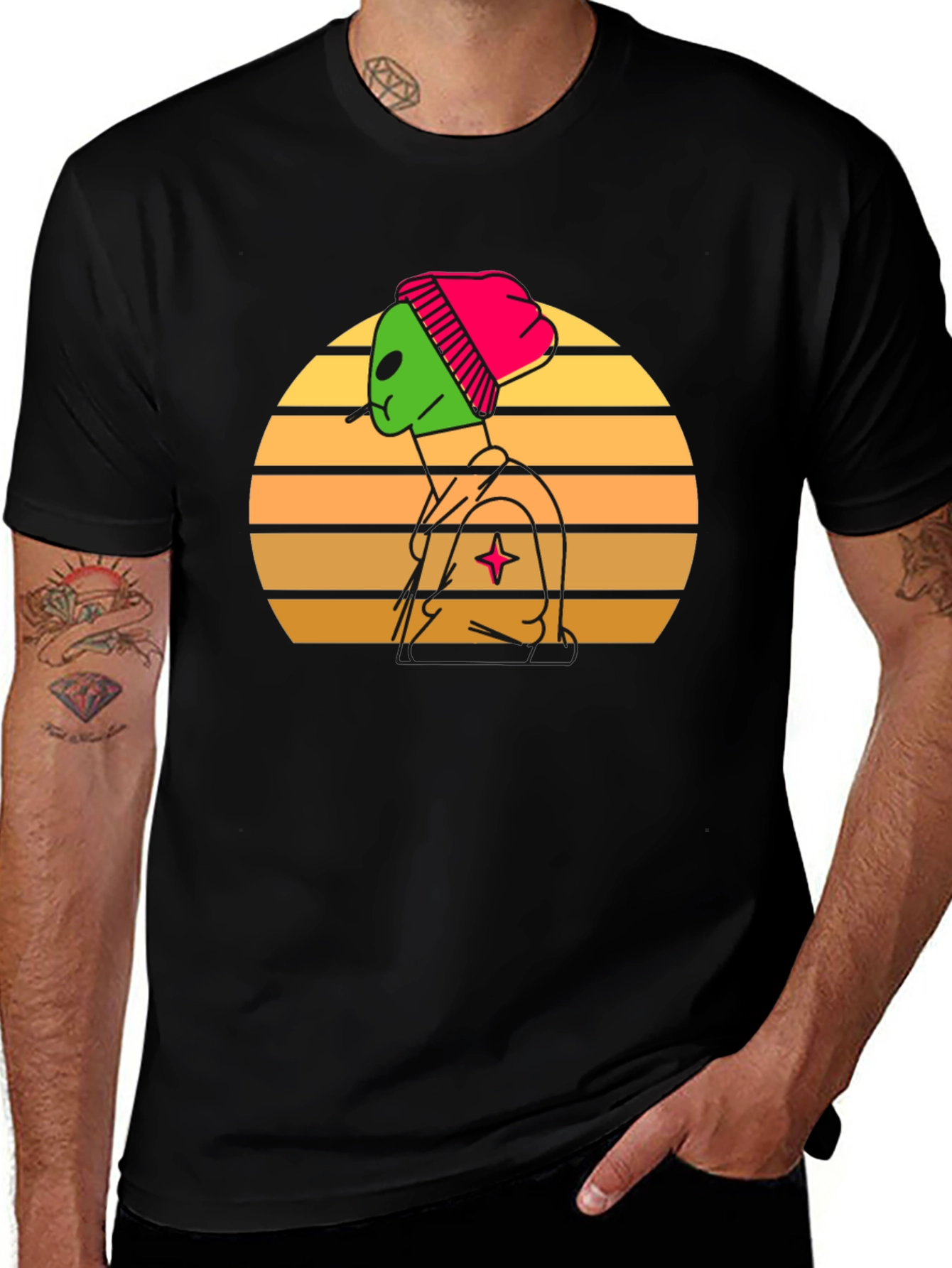 Retro Alien Graphic Tee - Cool & Stylish