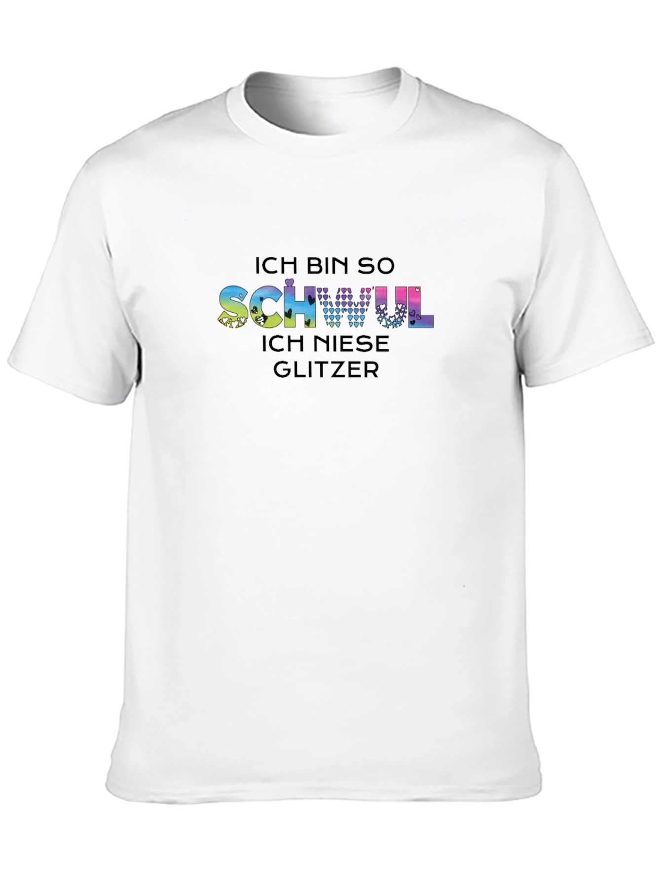 Ich Bin So Schwul Glitter Tee - Black Pride