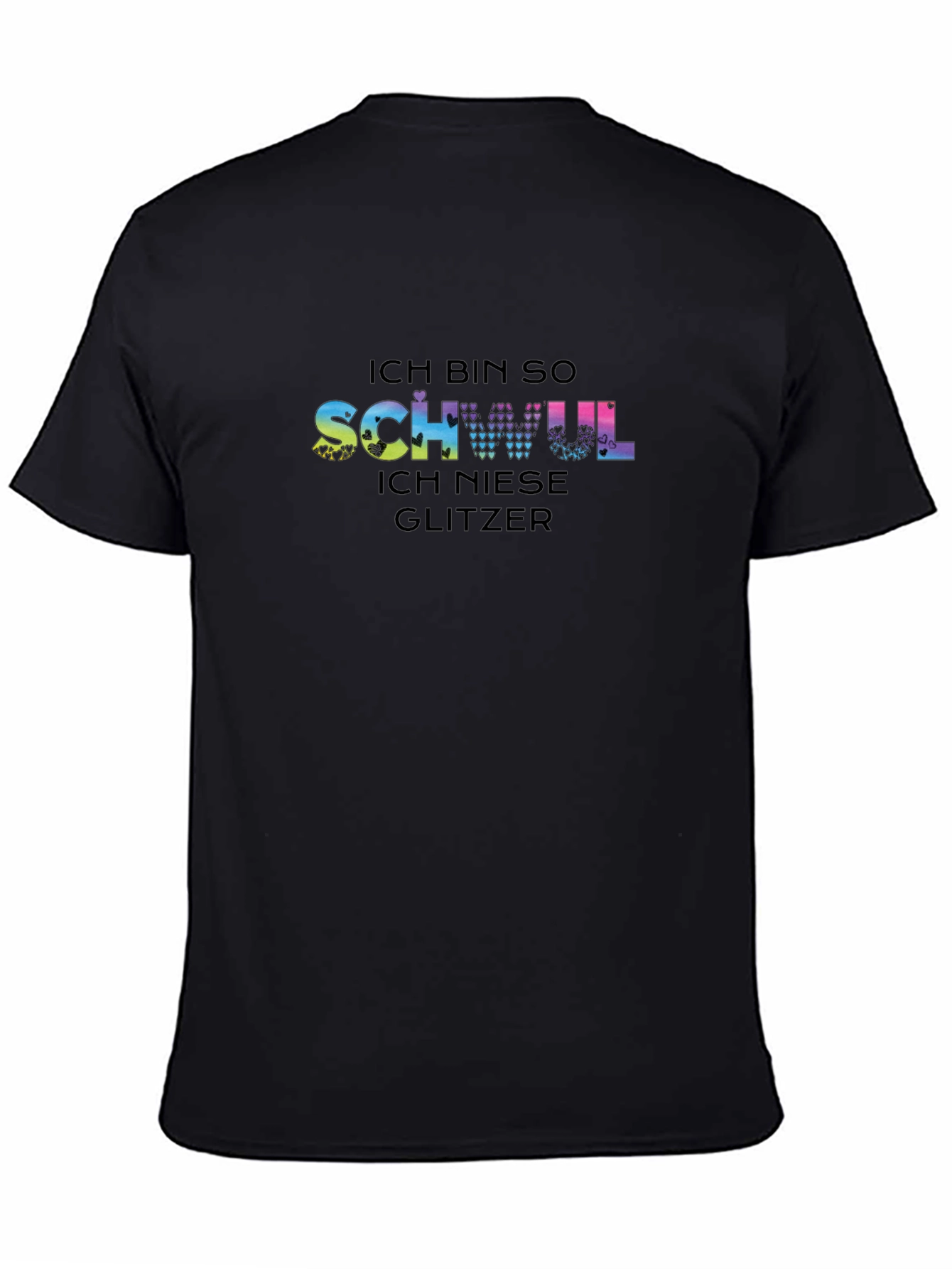 Ich Bin So Schwul Glitter Tee - Black Pride
