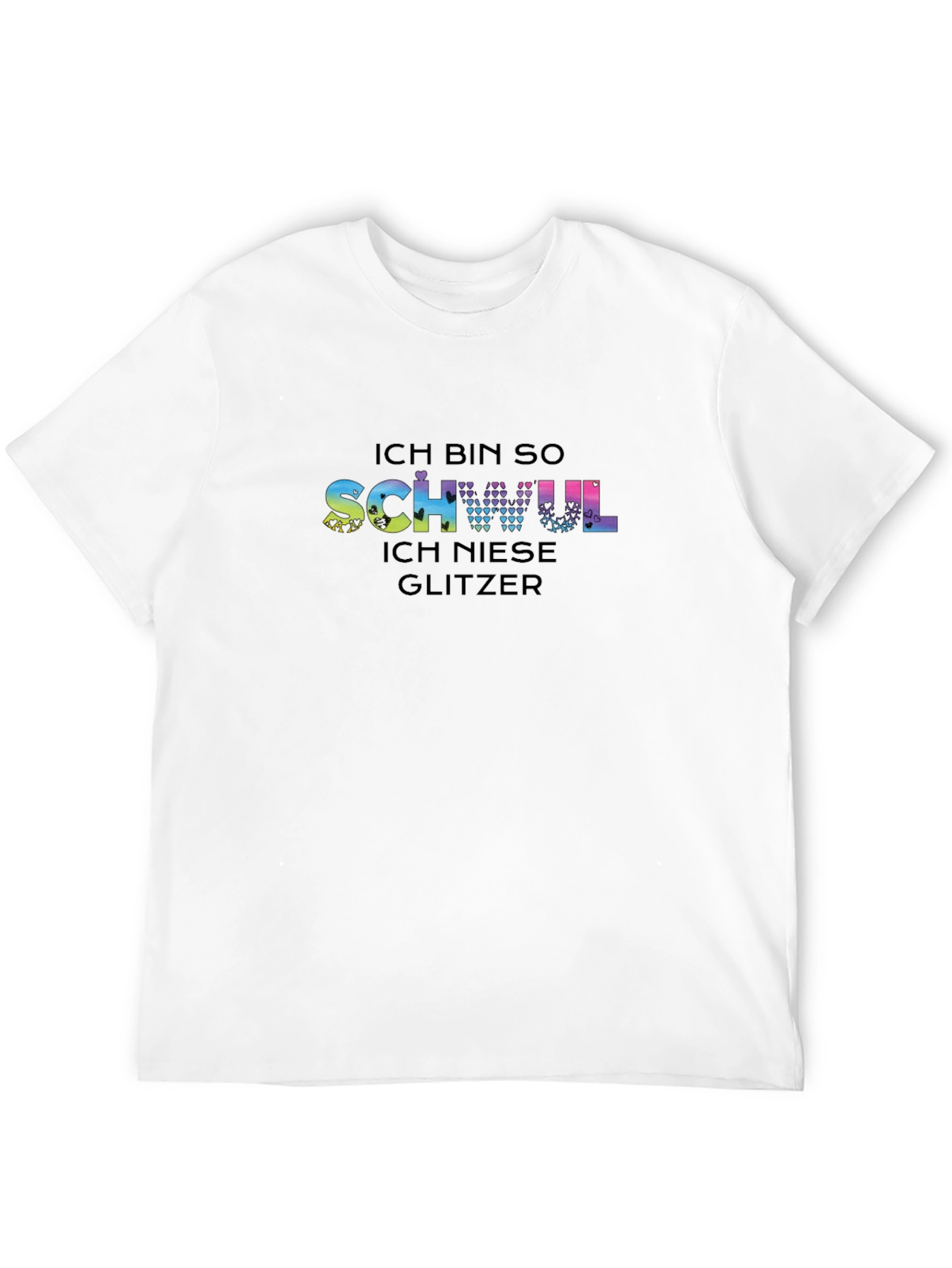 Ich Bin So Schwul Glitter Tee - Black Pride
