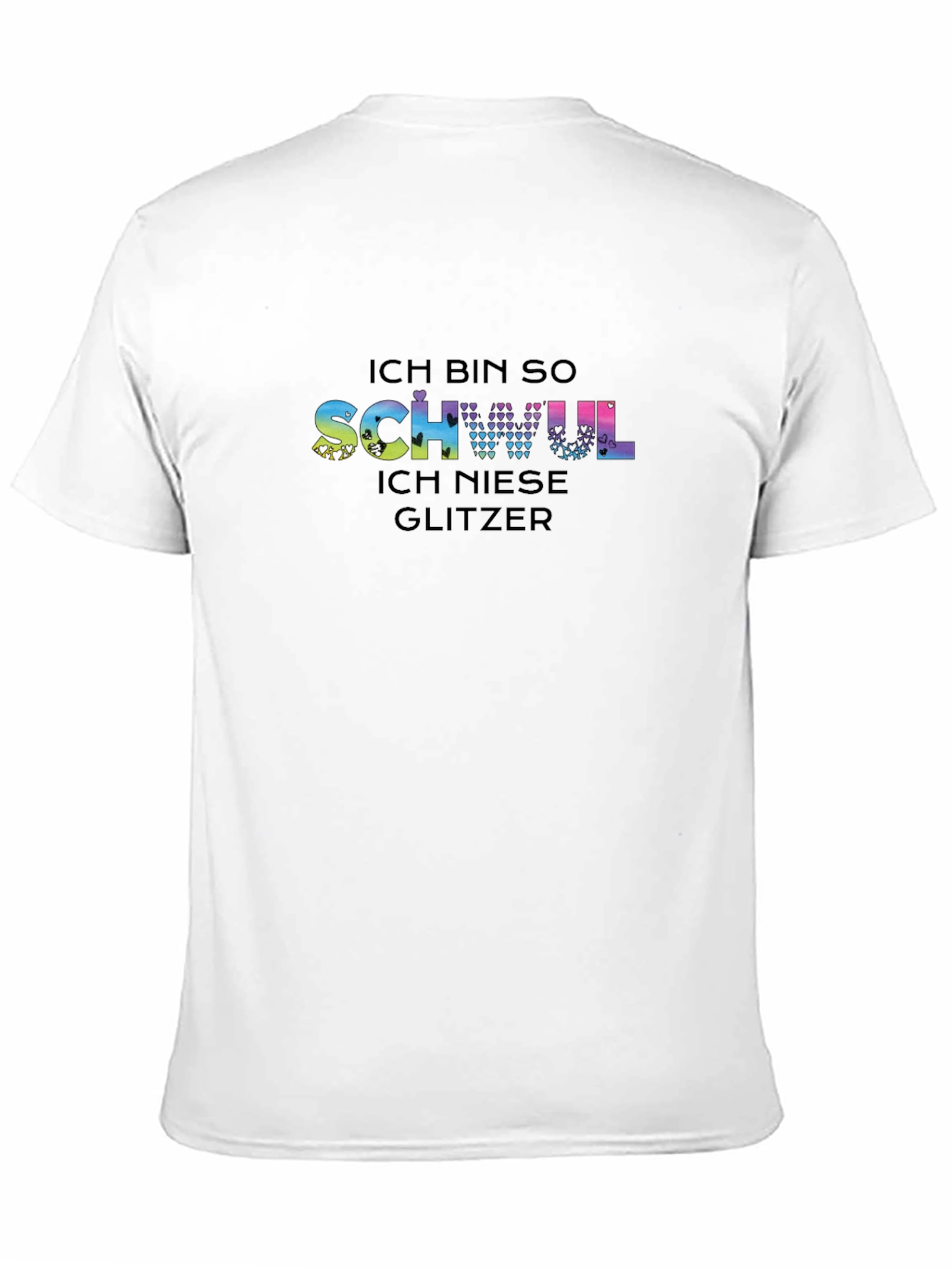Ich Bin So Schwul Glitter Tee - Black Pride
