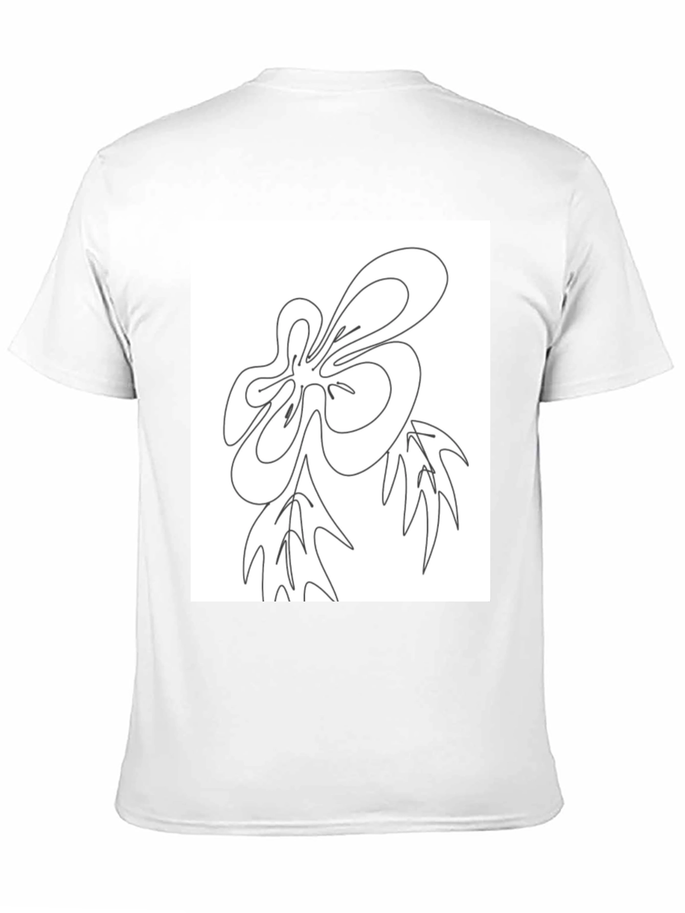 Abstract Line Art Graphic Black T-Shirt