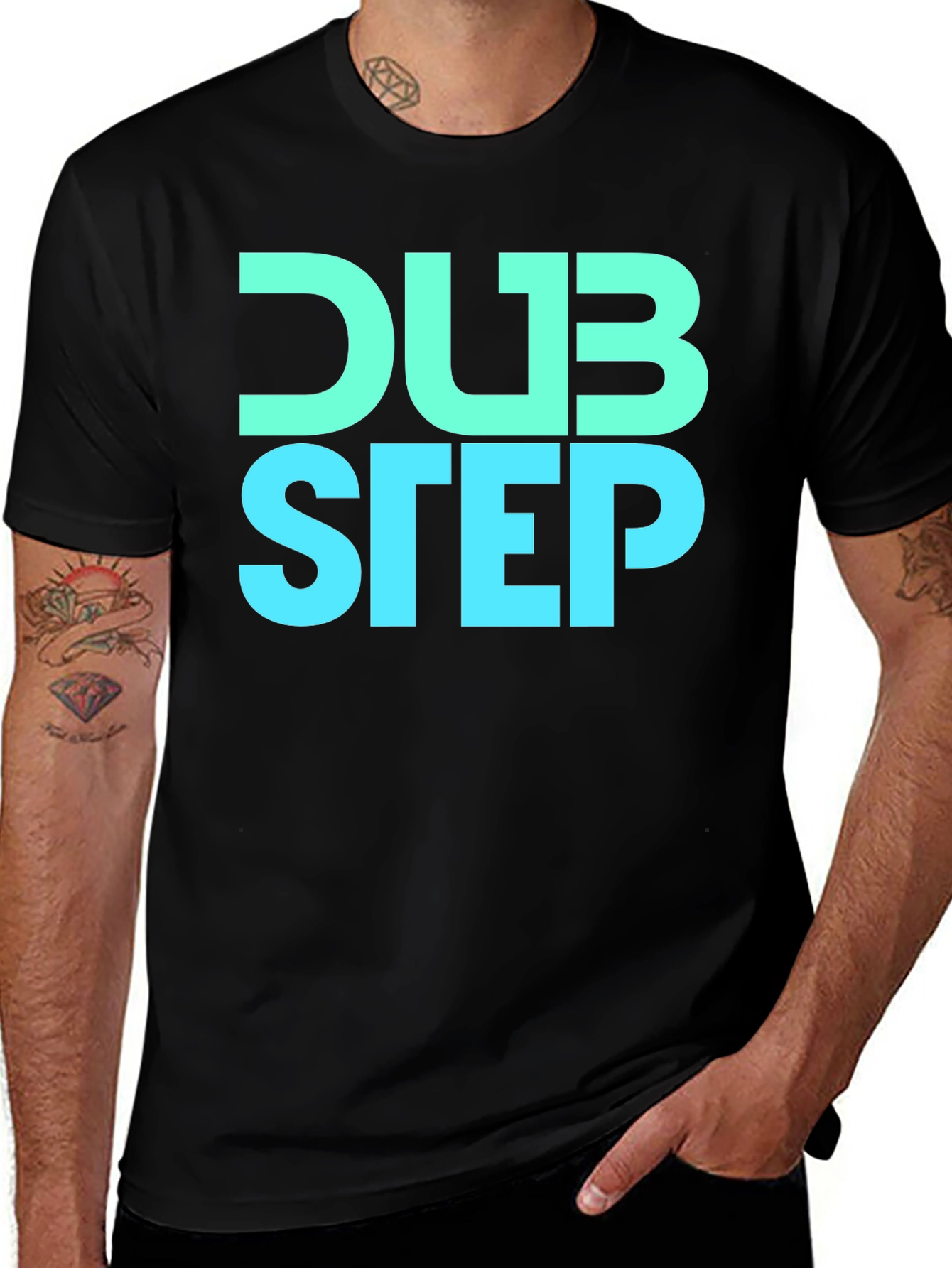 Dubstep Graphic Tee - Music Lovers Black T-Shirt