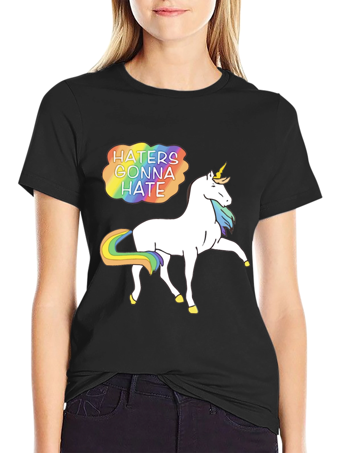 Haters Gonna Hate Unicorn Graphic Tee