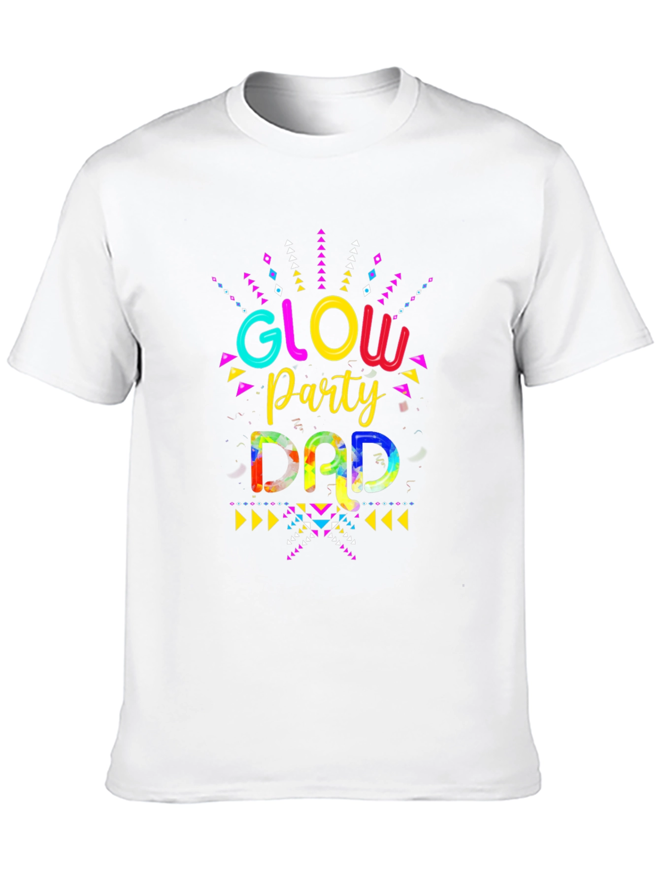 Glow Party Dad Graphic Tee - Mens Black T-Shirt