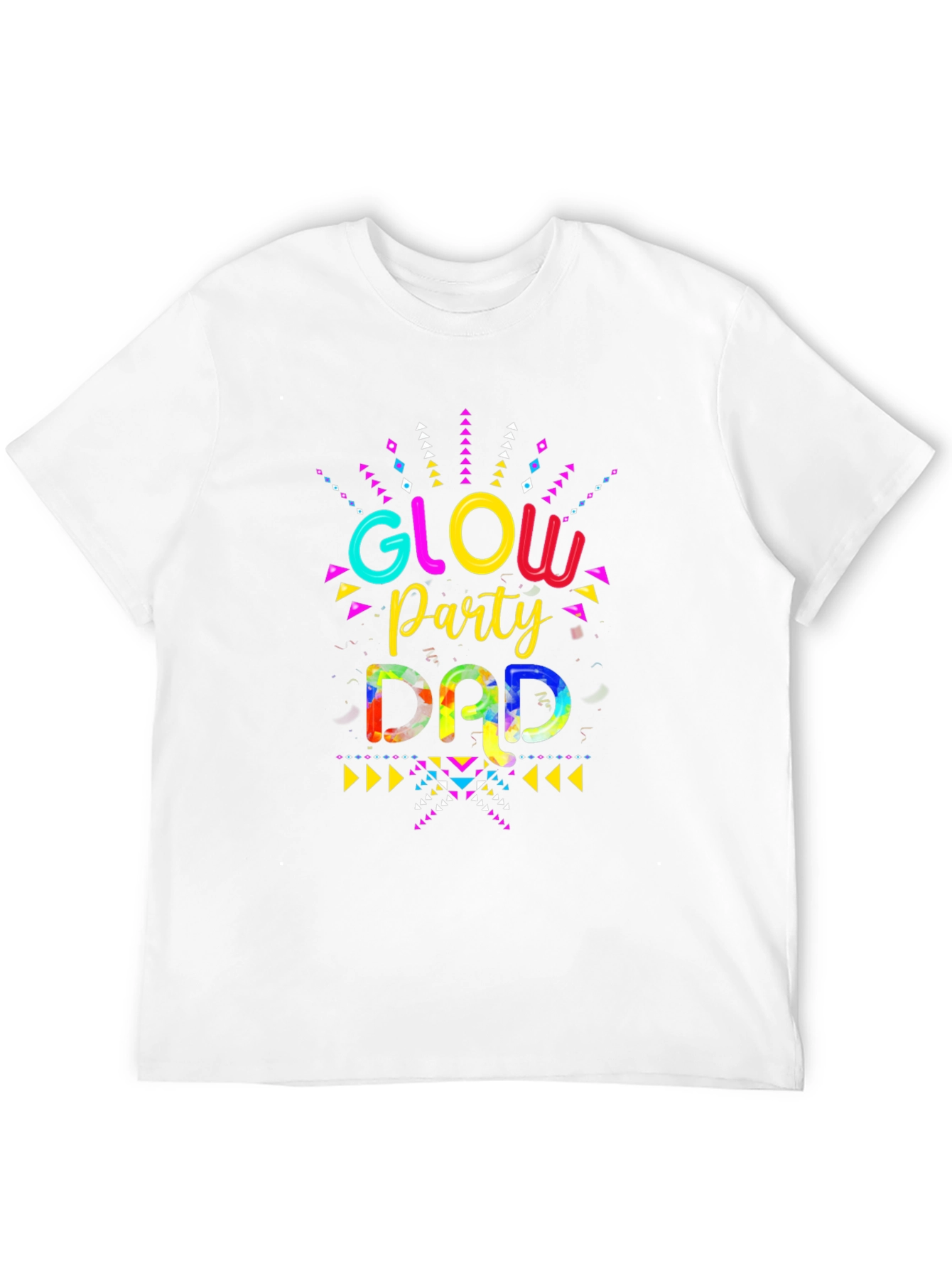 Glow Party Dad Graphic Tee - Mens Black T-Shirt