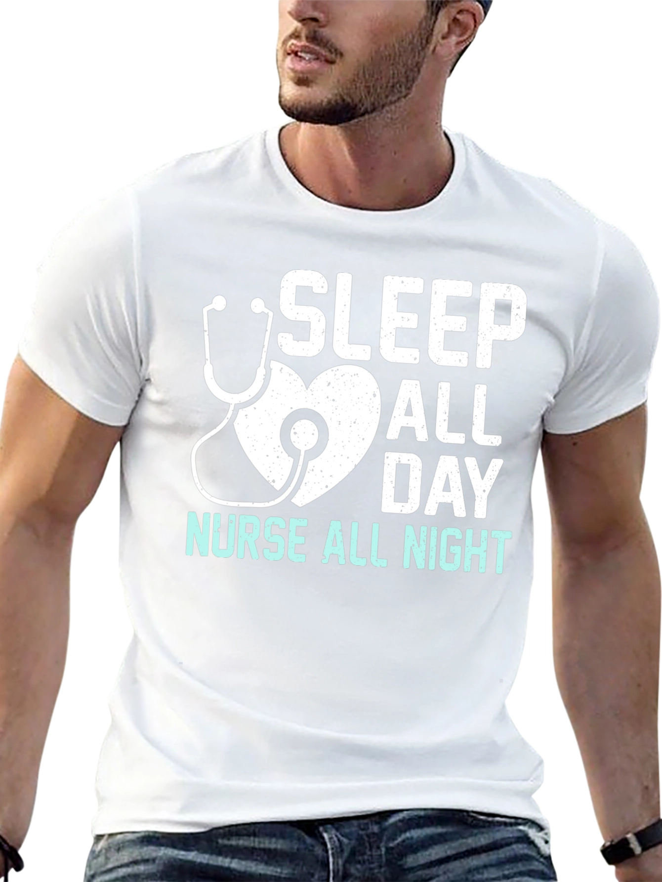 Nurse T-Shirt - Sleep All Day Nurse All Night