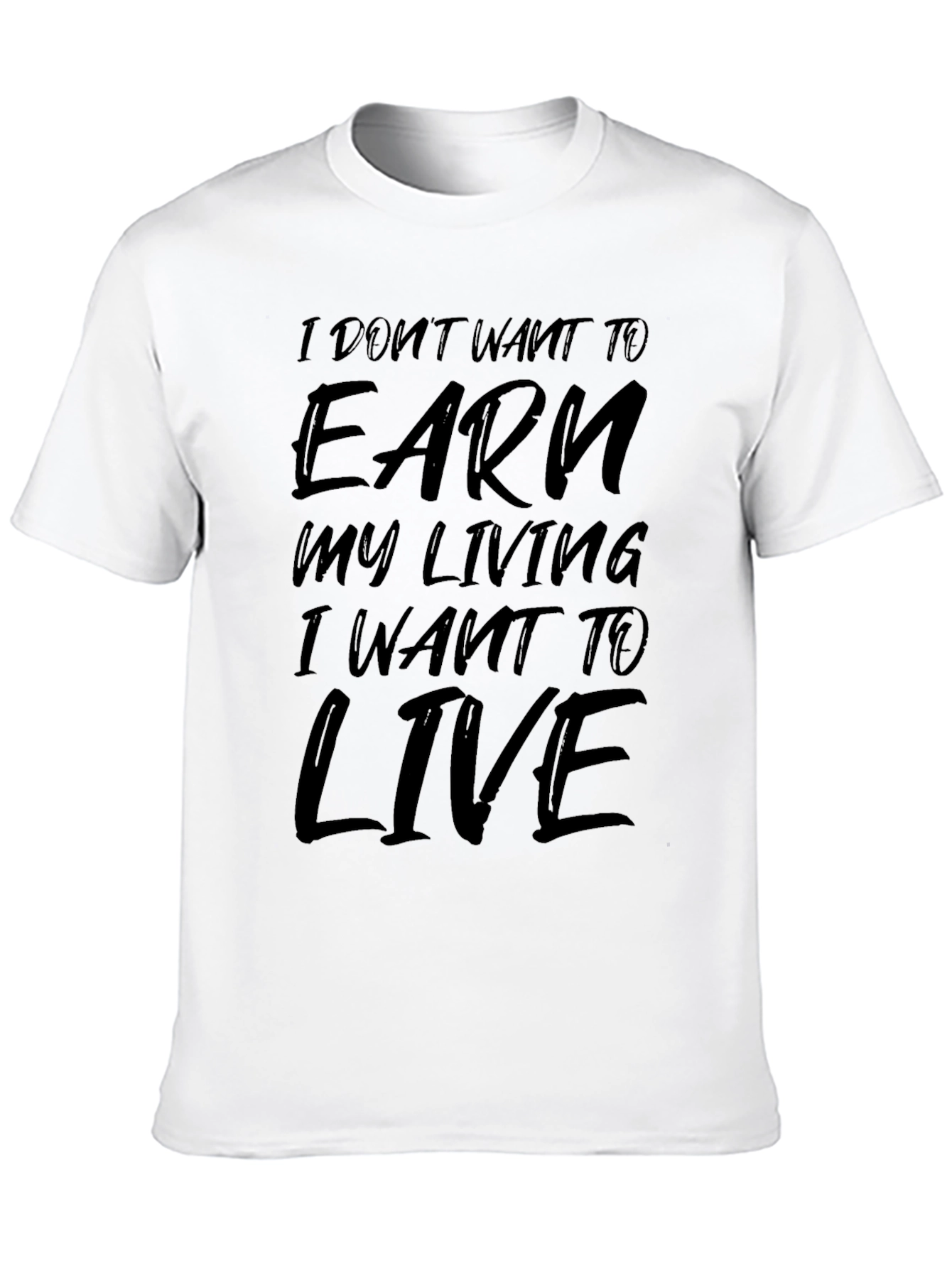 Live to Earn T-Shirt - Black Graphic Tee