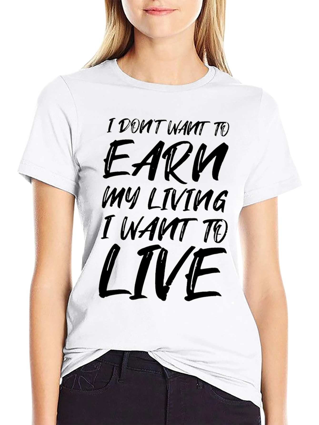 Live to Earn T-Shirt - Black Graphic Tee