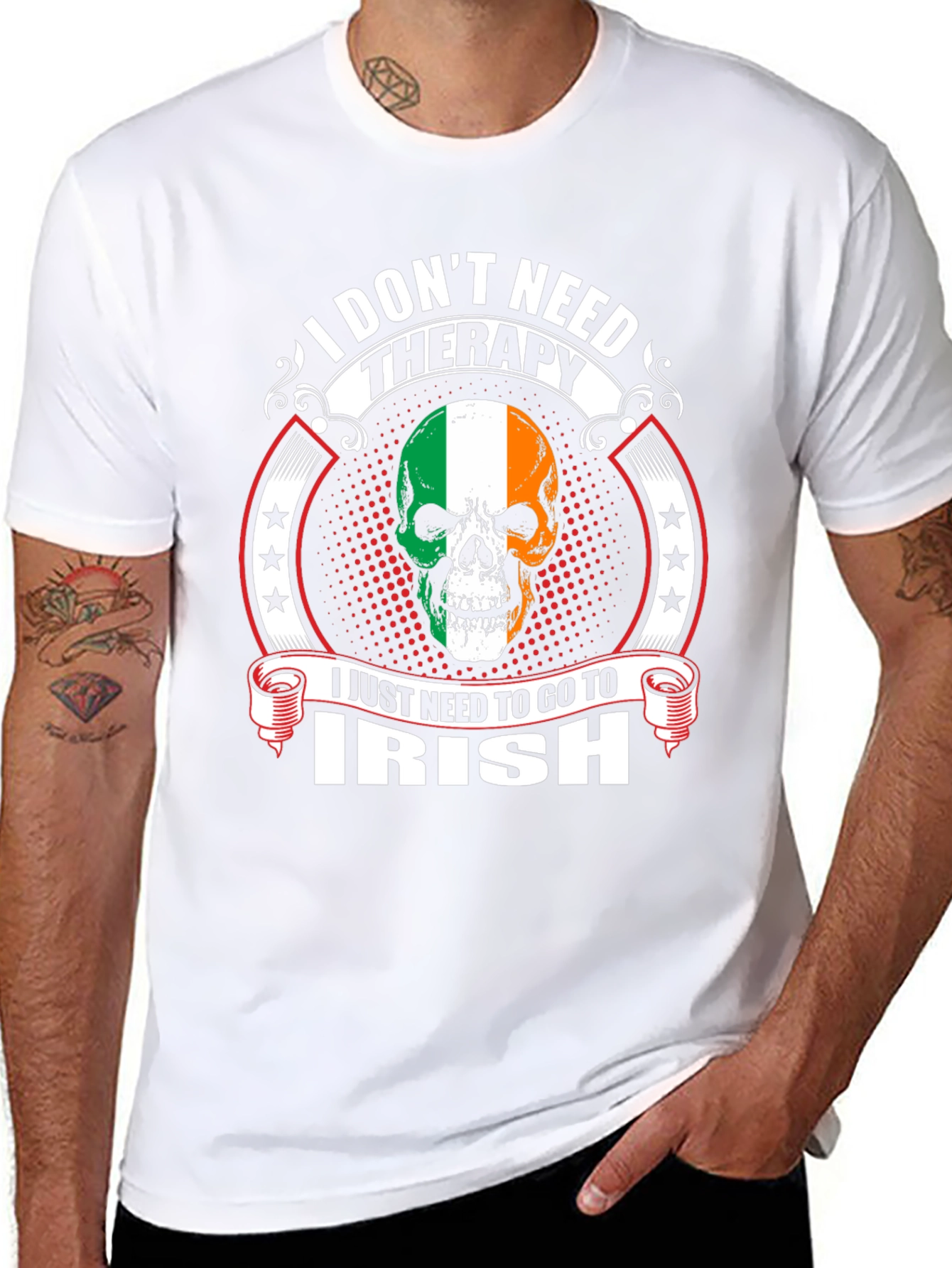Irish Pride Skull Graphic T-Shirt