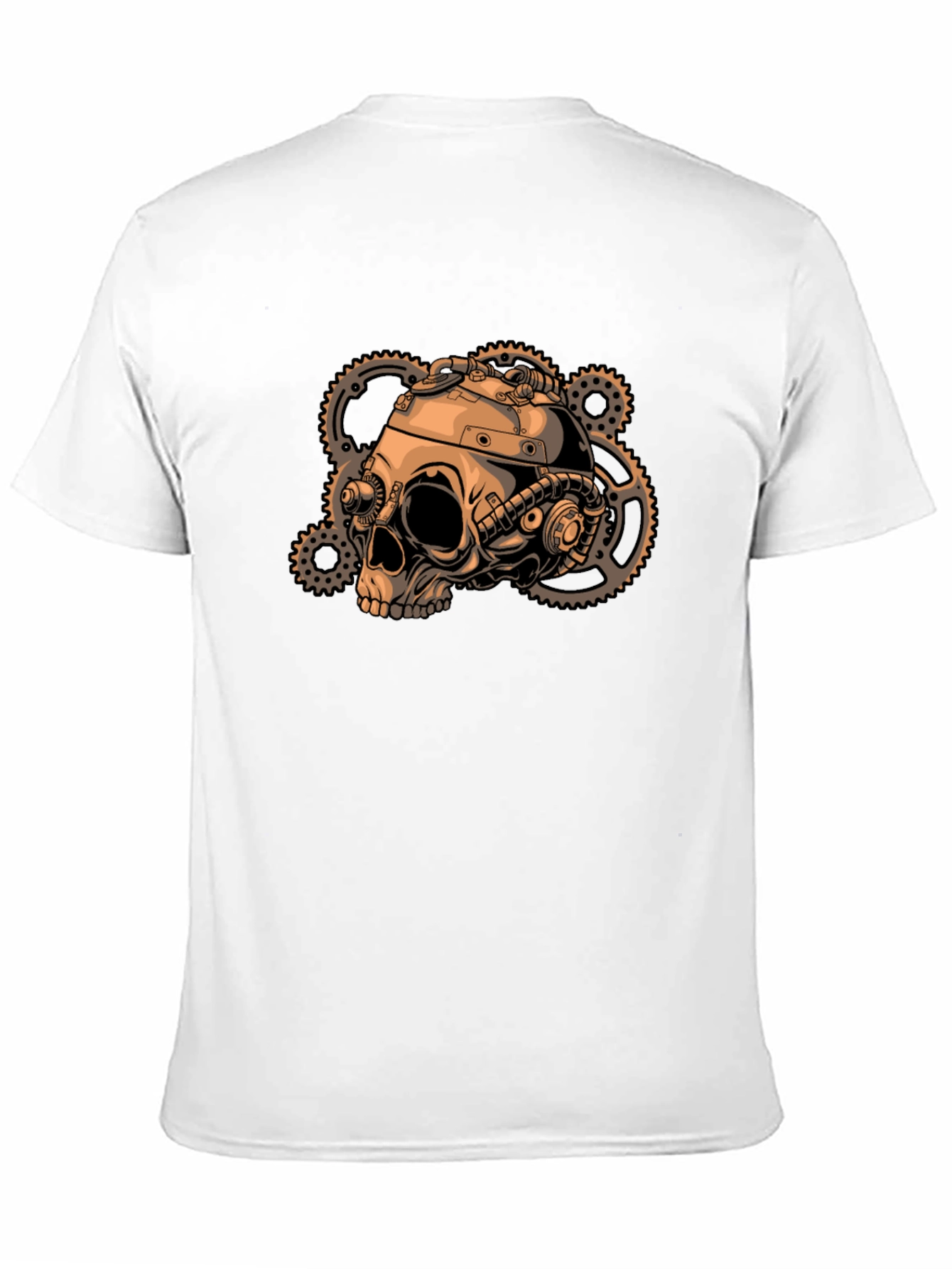 Steampunk Skull & Gears Graphic T-Shirt