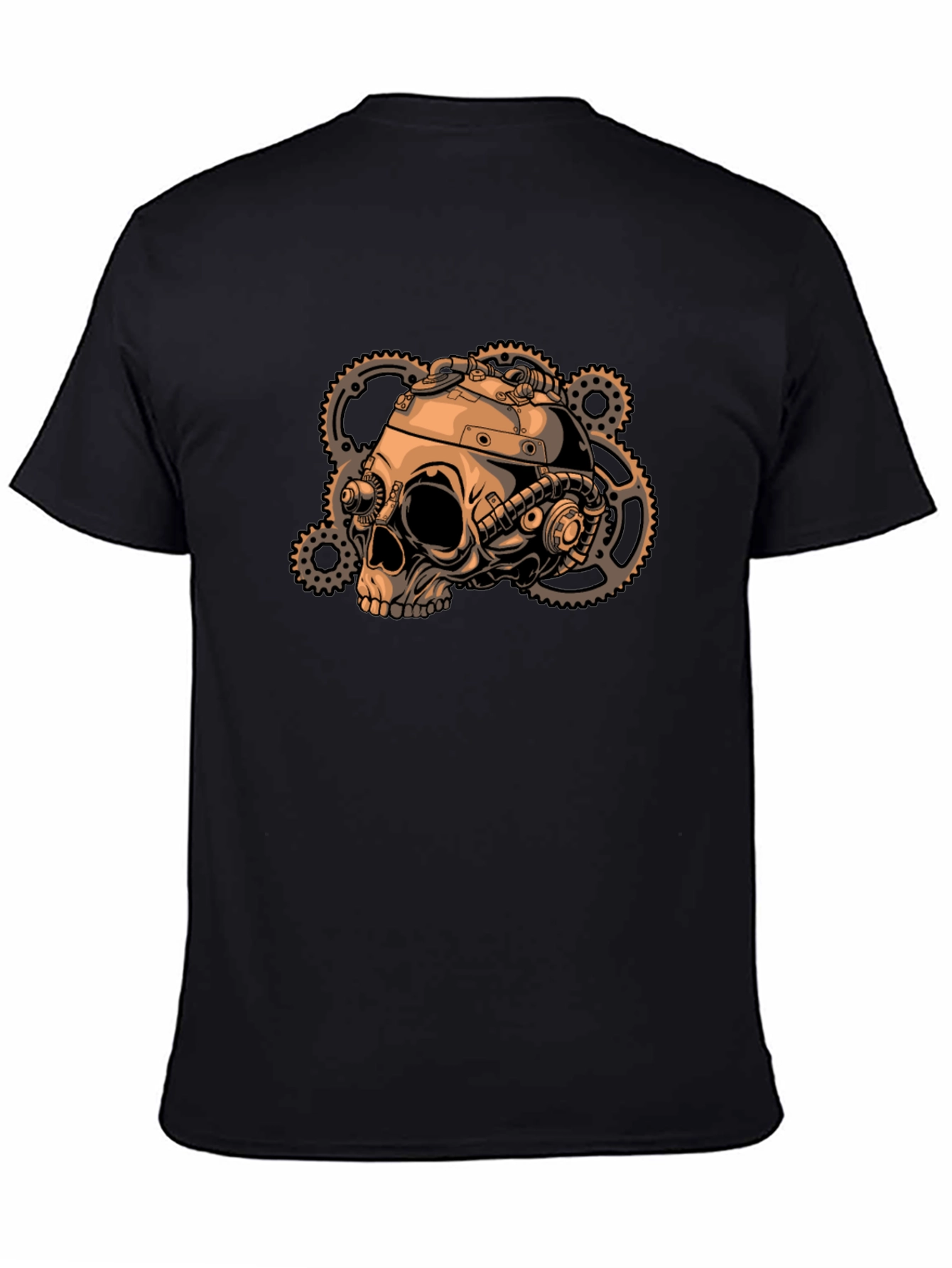 Steampunk Skull & Gears Graphic T-Shirt