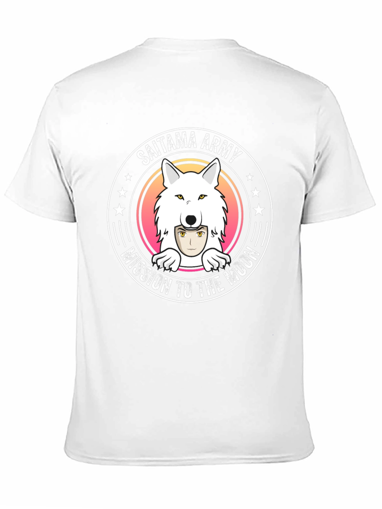 Saitama Army Mission to the Moon Black T-Shirt