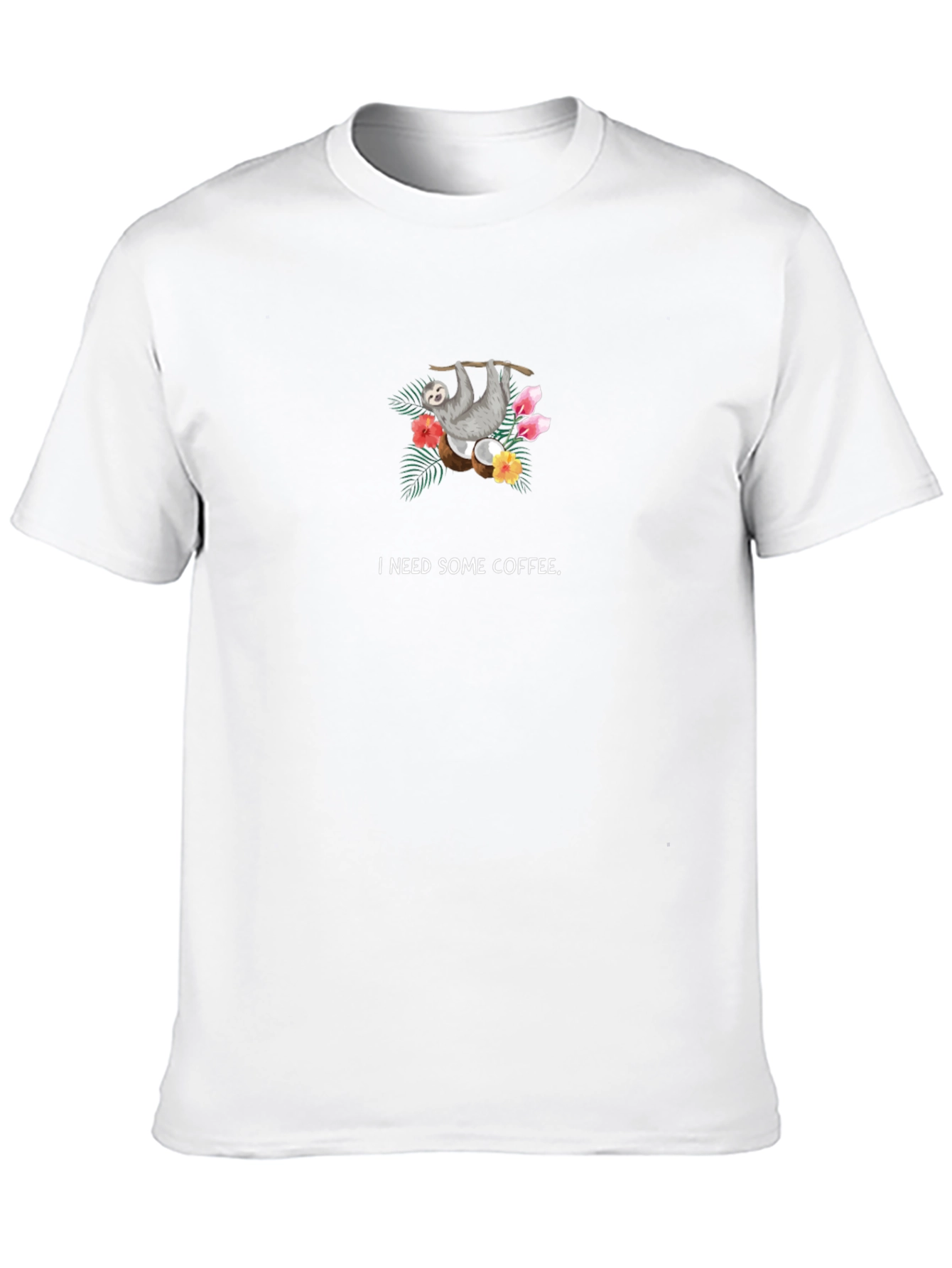 I Need Coffee Sloth T-Shirt - Unisex Relaxed Fit