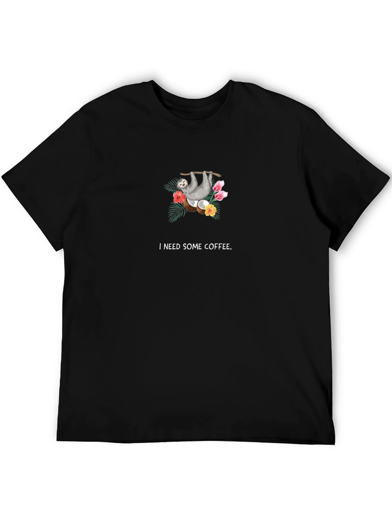 I Need Coffee Sloth T-Shirt - Unisex Relaxed Fit