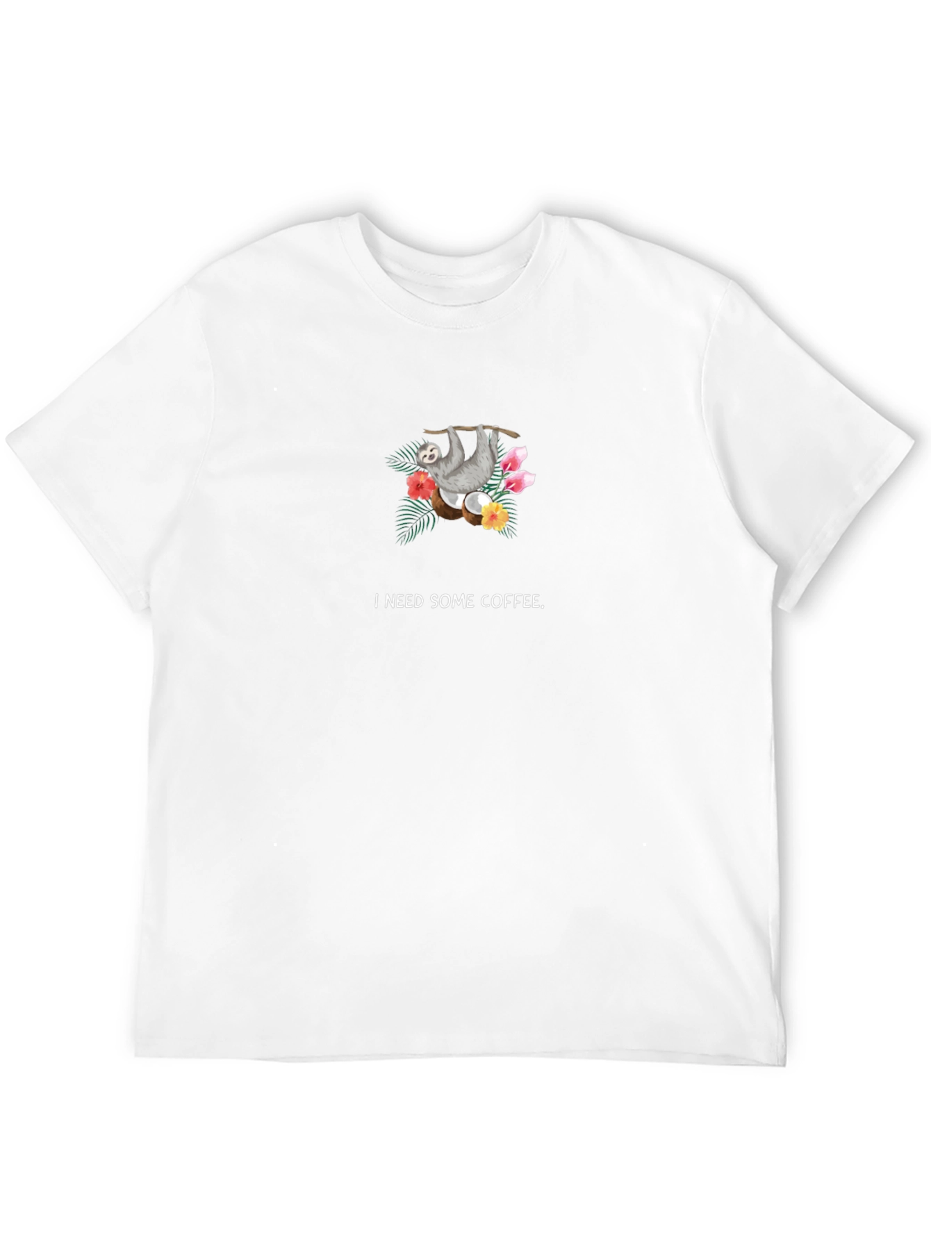 I Need Coffee Sloth T-Shirt - Unisex Relaxed Fit