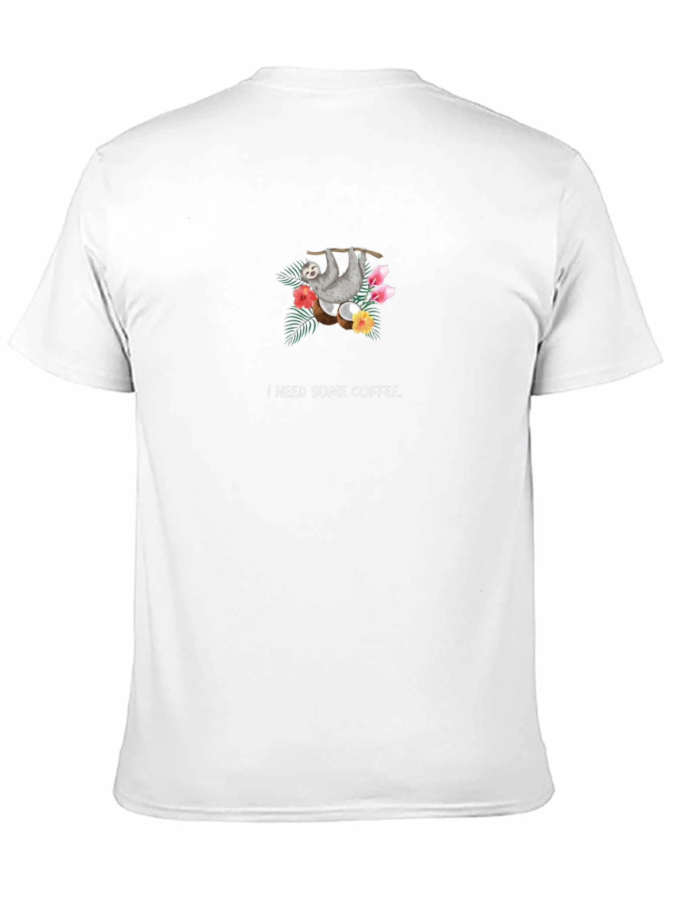 I Need Coffee Sloth T-Shirt - Unisex Relaxed Fit